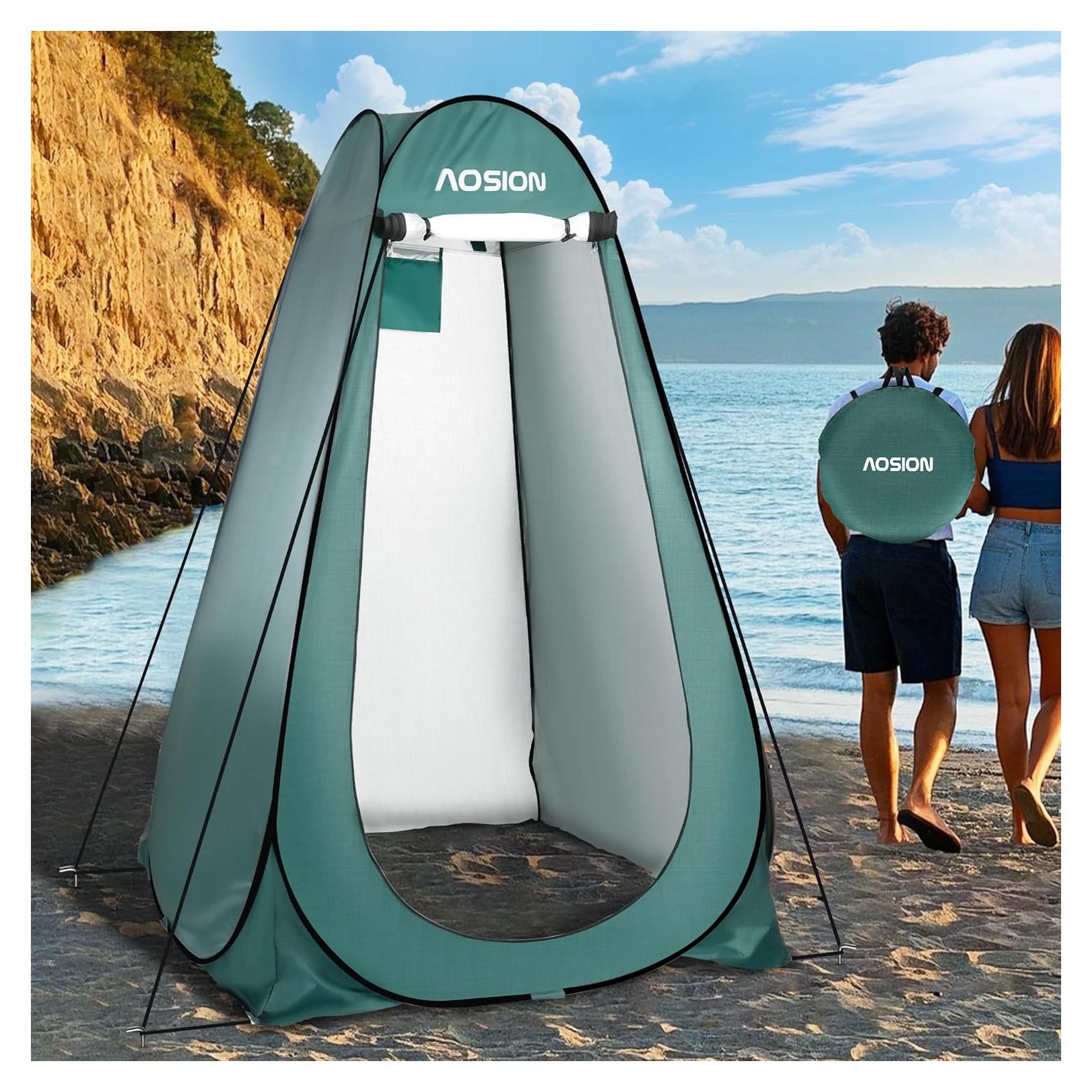 Carpa de Privacidad AOSION Pop Up 193x102 cm Verde Militar