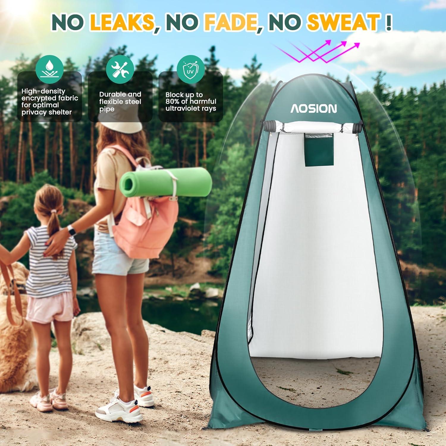 Carpa de Privacidad AOSION Pop Up 193x102 cm Verde Militar