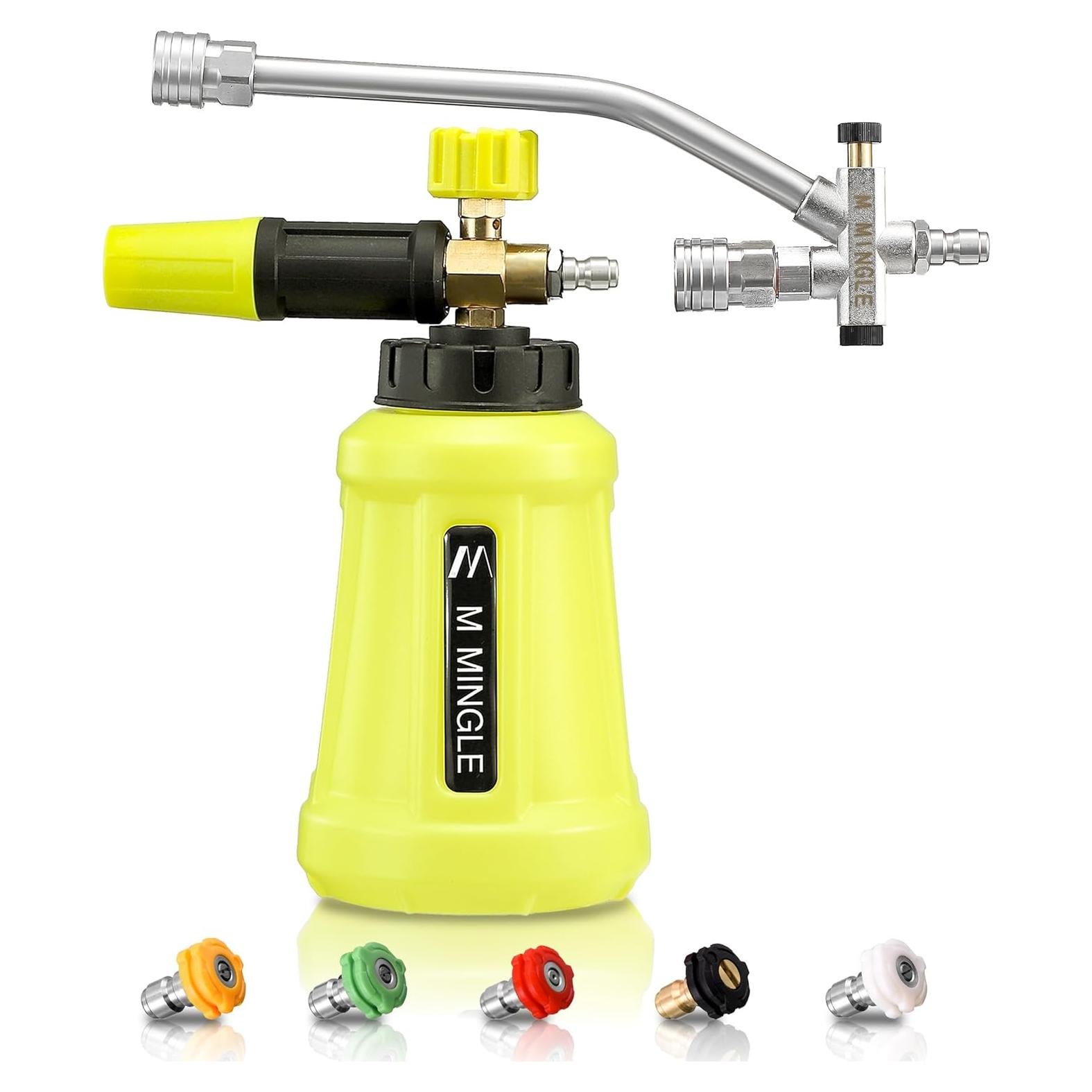 Cañón de Espuma M MINGLE PW69-1 con Conector Doble y 5 Boquillas
