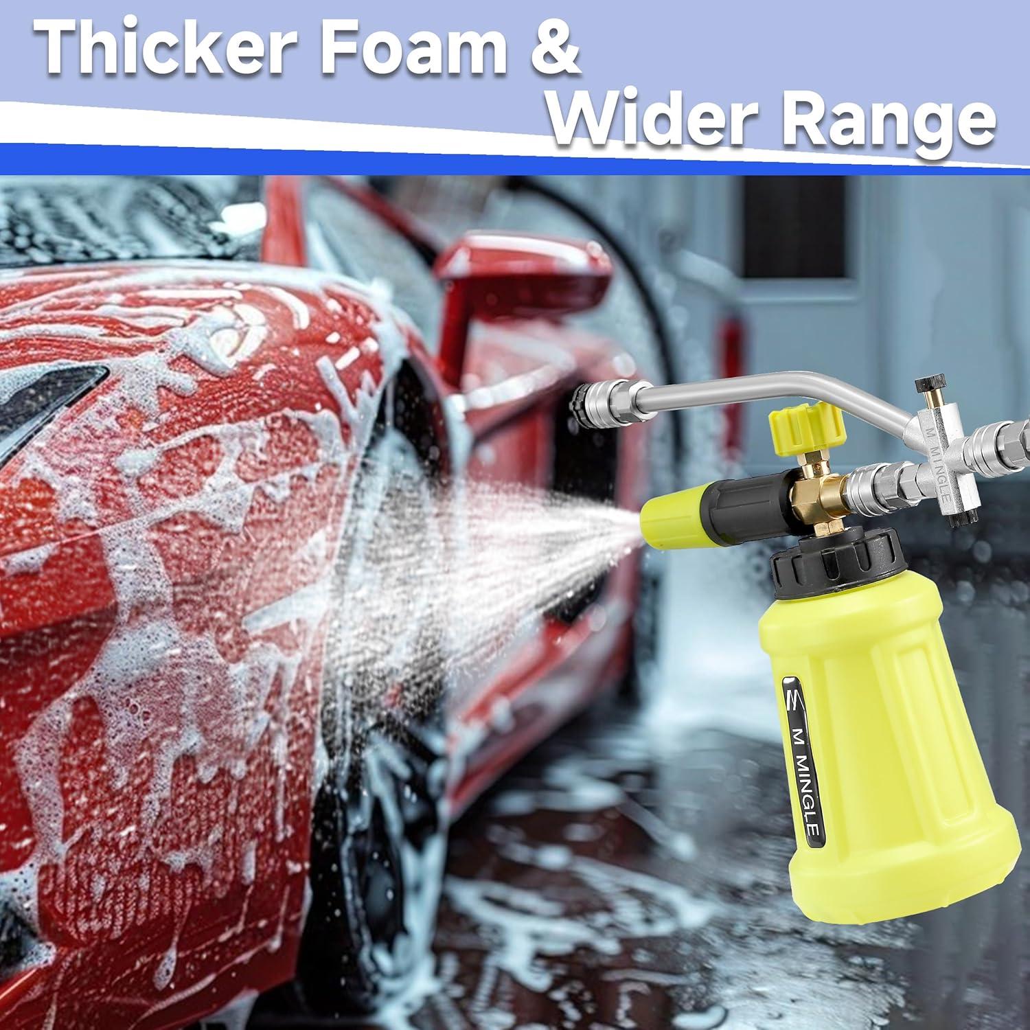 Cañón de Espuma M MINGLE PW69-1 con Conector Doble y 5 Boquillas