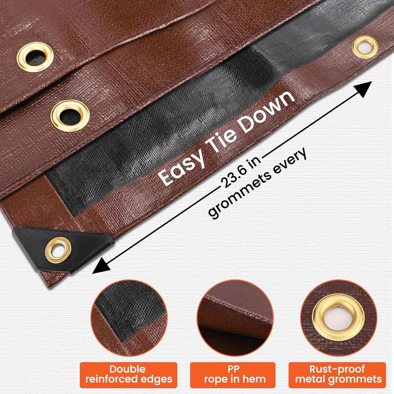 Lona Impermeable Winpull 6x8 pies 16 mil Resistente UV