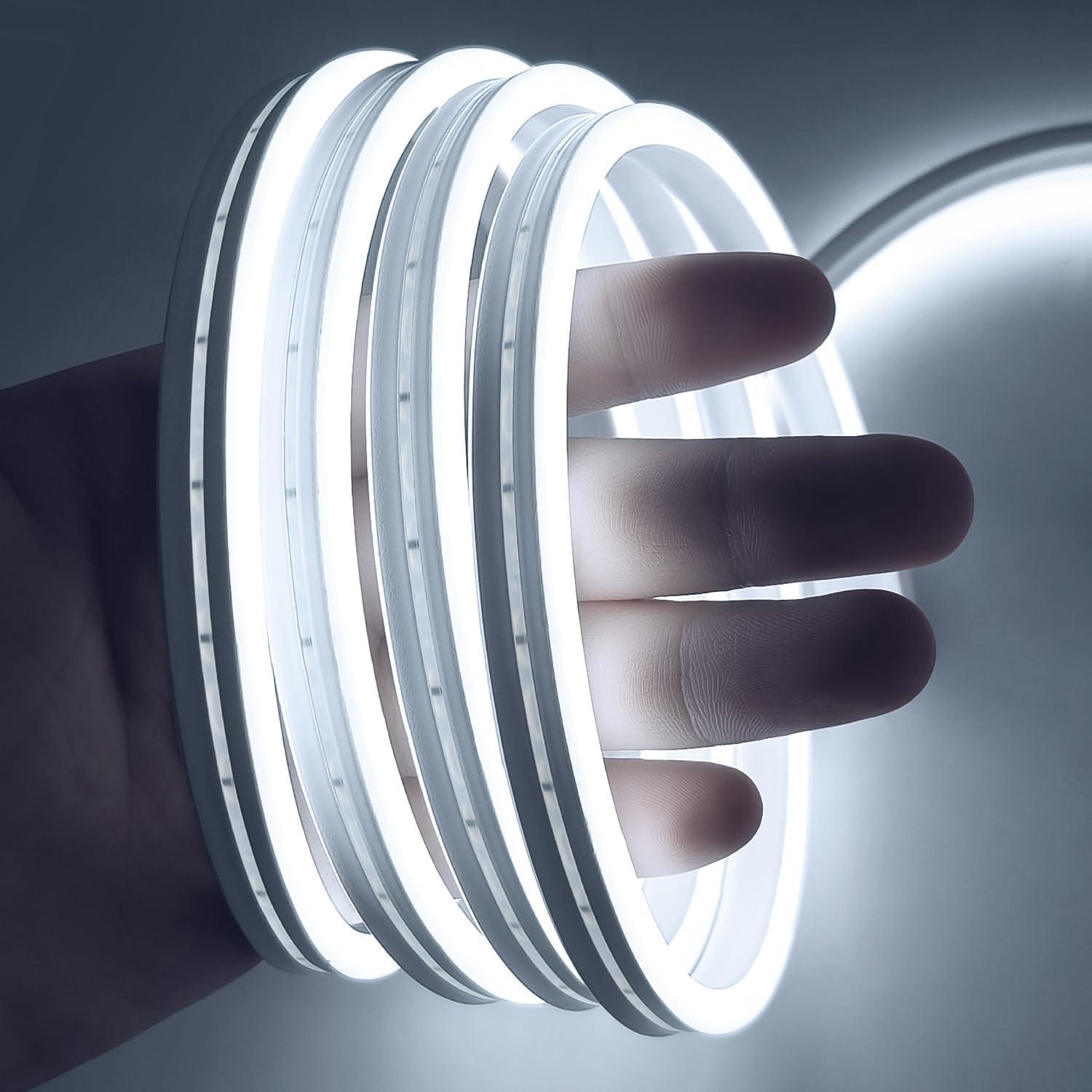 Tira de Luces LED Neón USB Blanca iNextStation 2m Impermeable