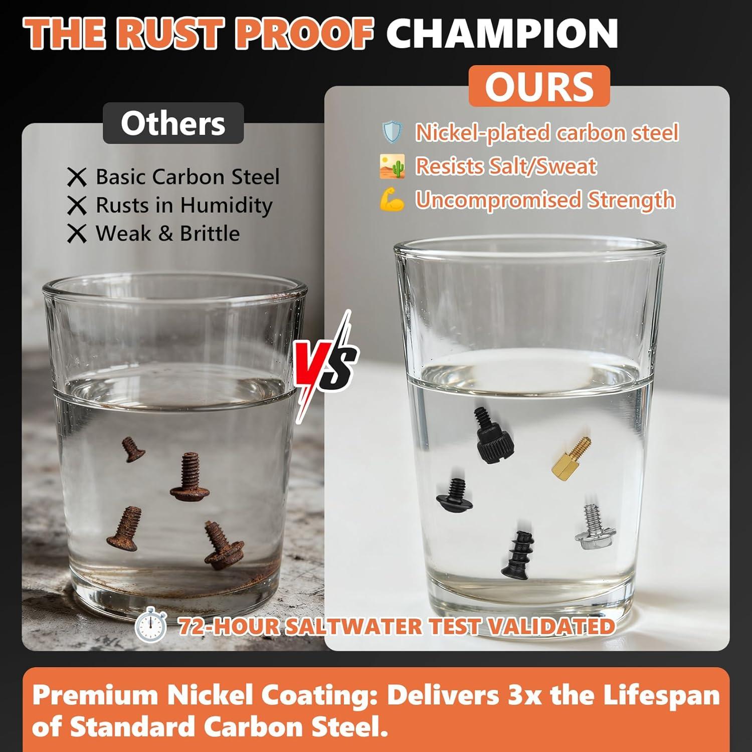 Kit de Tornillos para PC Kalote 167 Piezas M.2 SSD y ATX