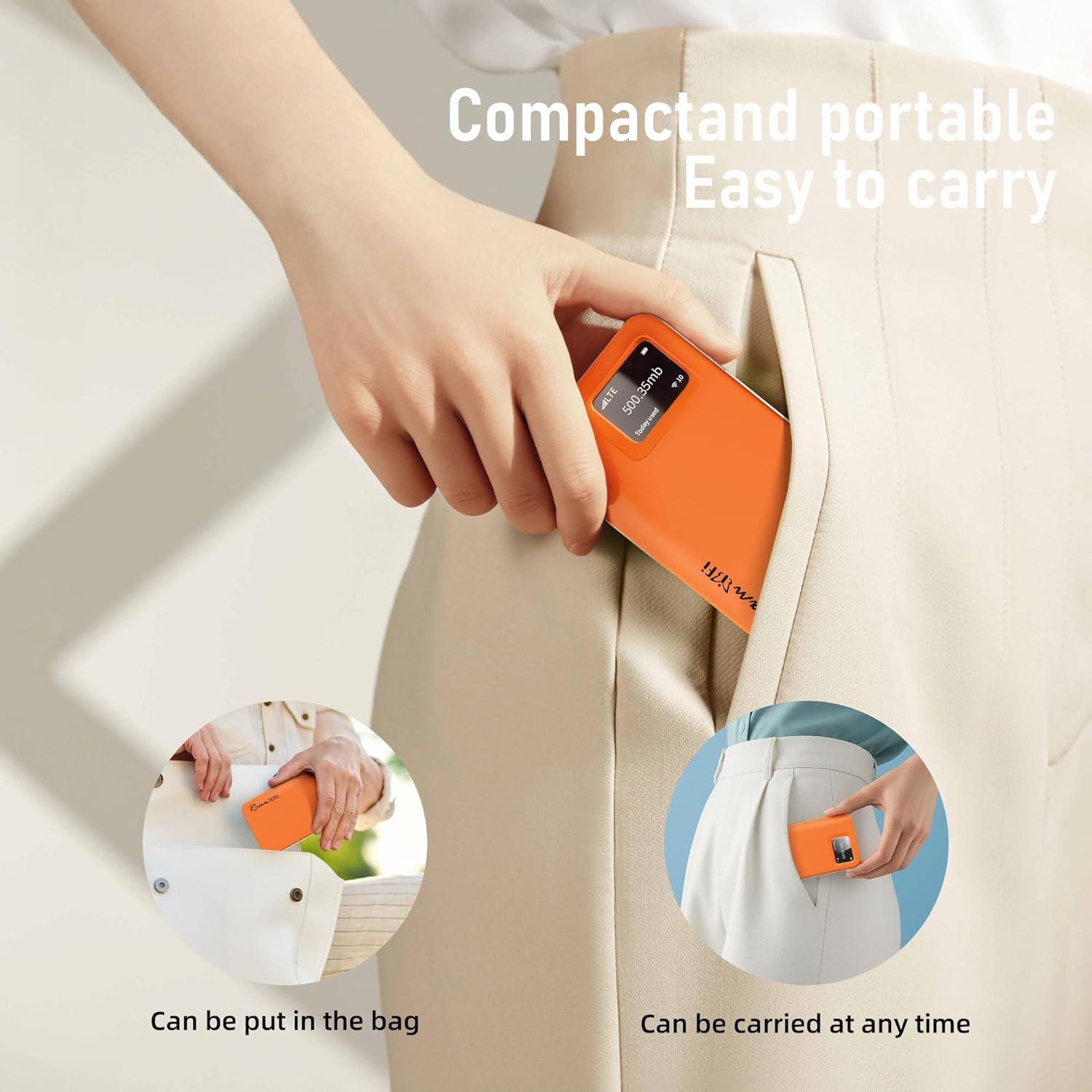 RoamWiFi R10 Enrutador Móvil 4G LTE Portátil 1GB Datos 30 Días