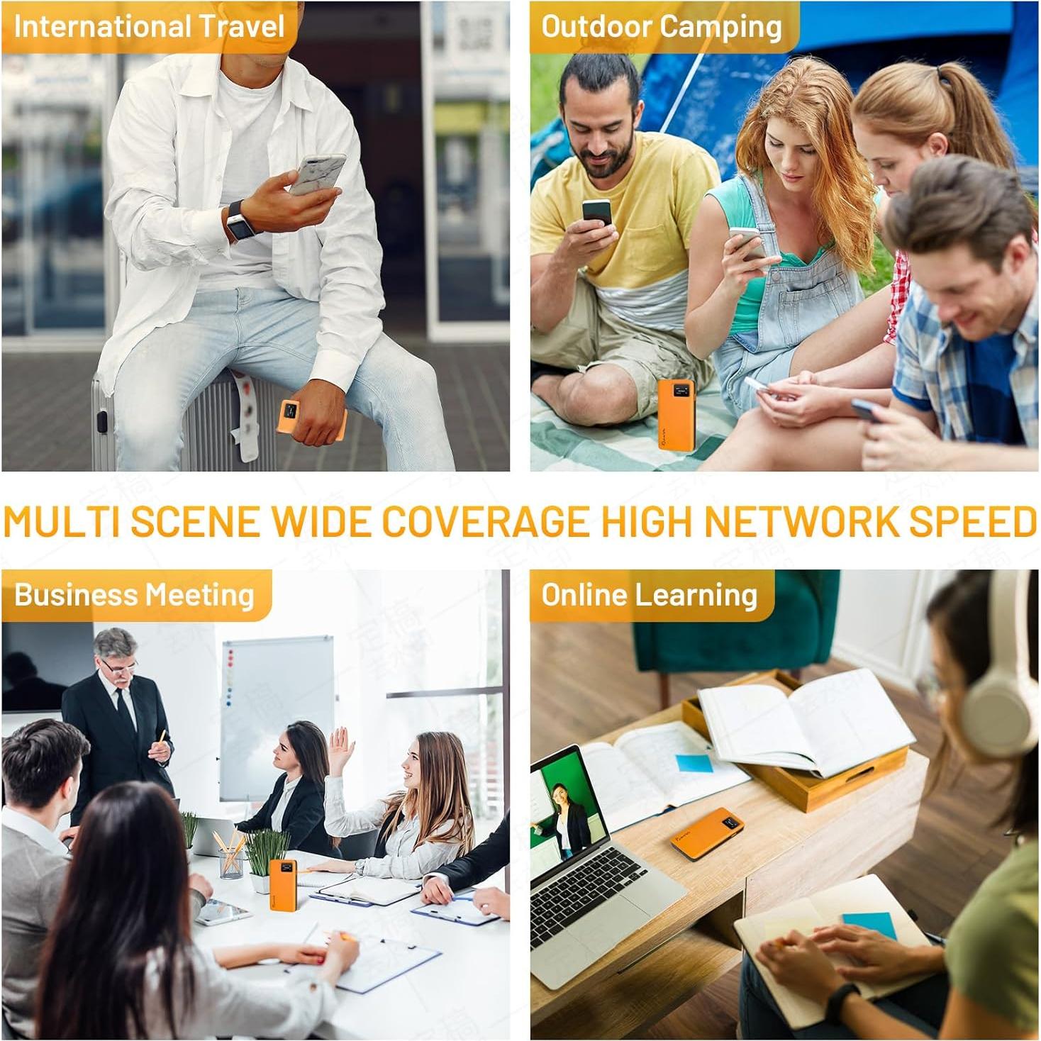 RoamWiFi R10 Enrutador Móvil 4G LTE Portátil 1GB Datos 30 Días