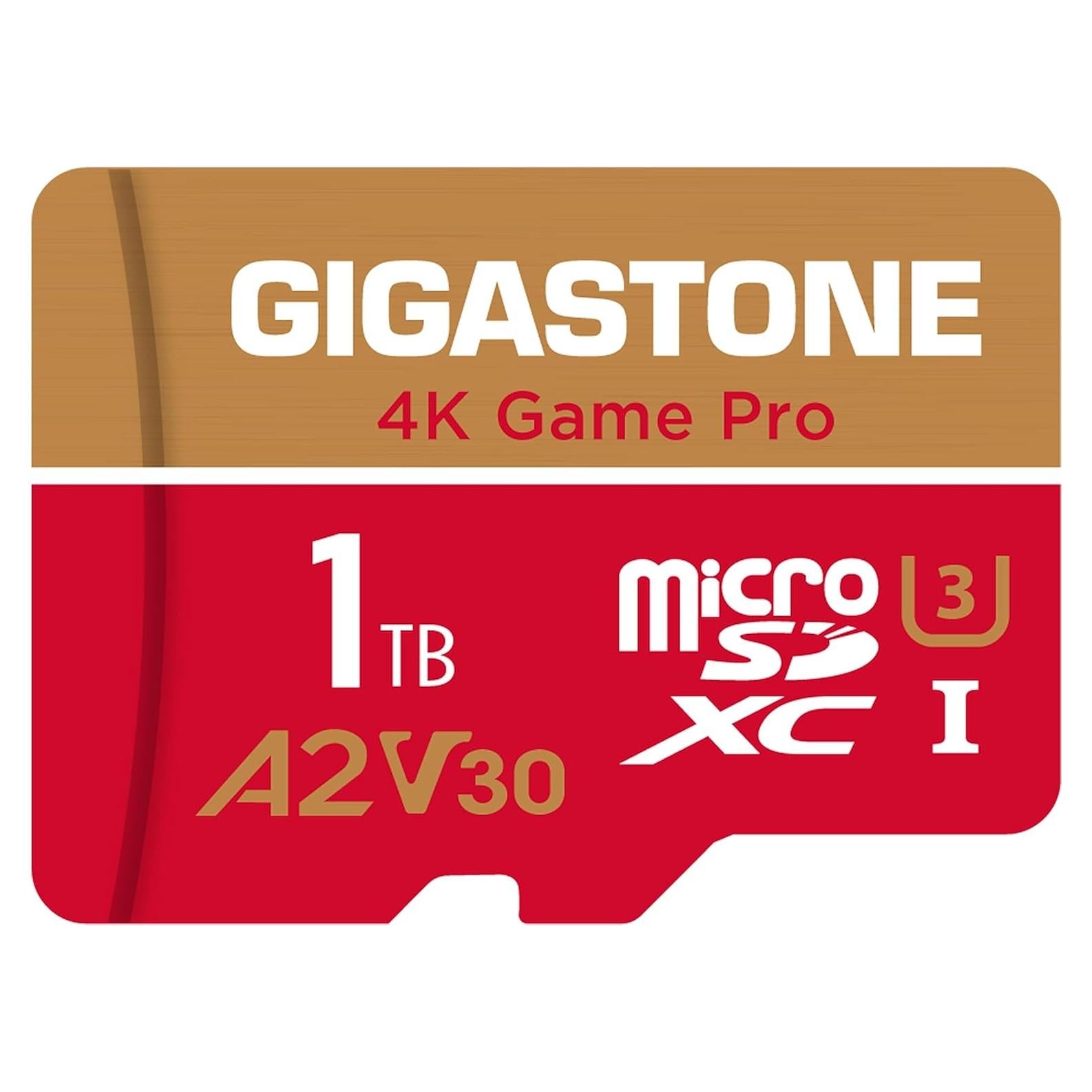 Tarjeta Micro SD Gigastone 1TB 4K UHD UHS-I U3 A2 V30