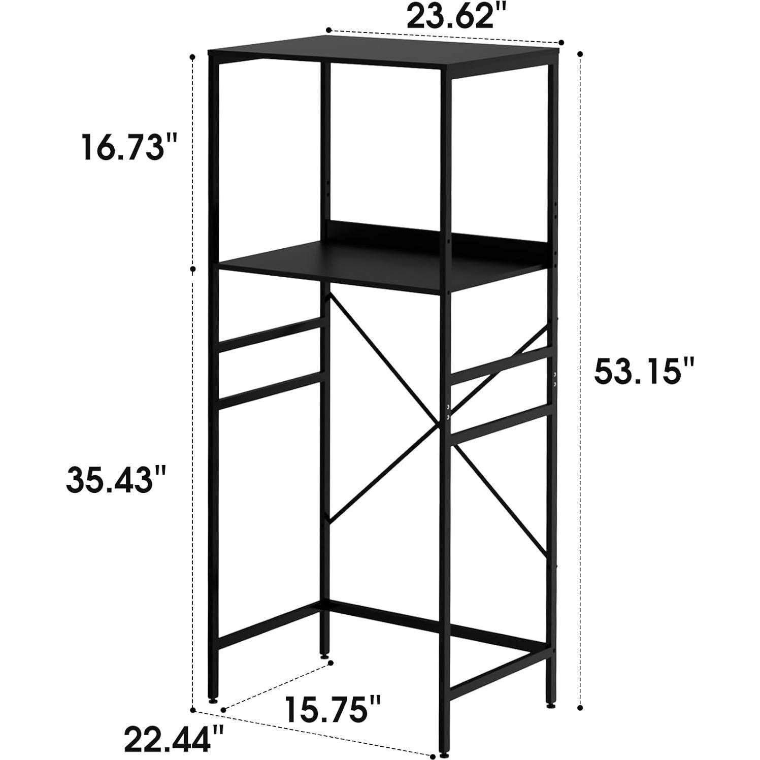 Estante Ajustable para Mini Nevera QieerHior Negro 2 Niveles
