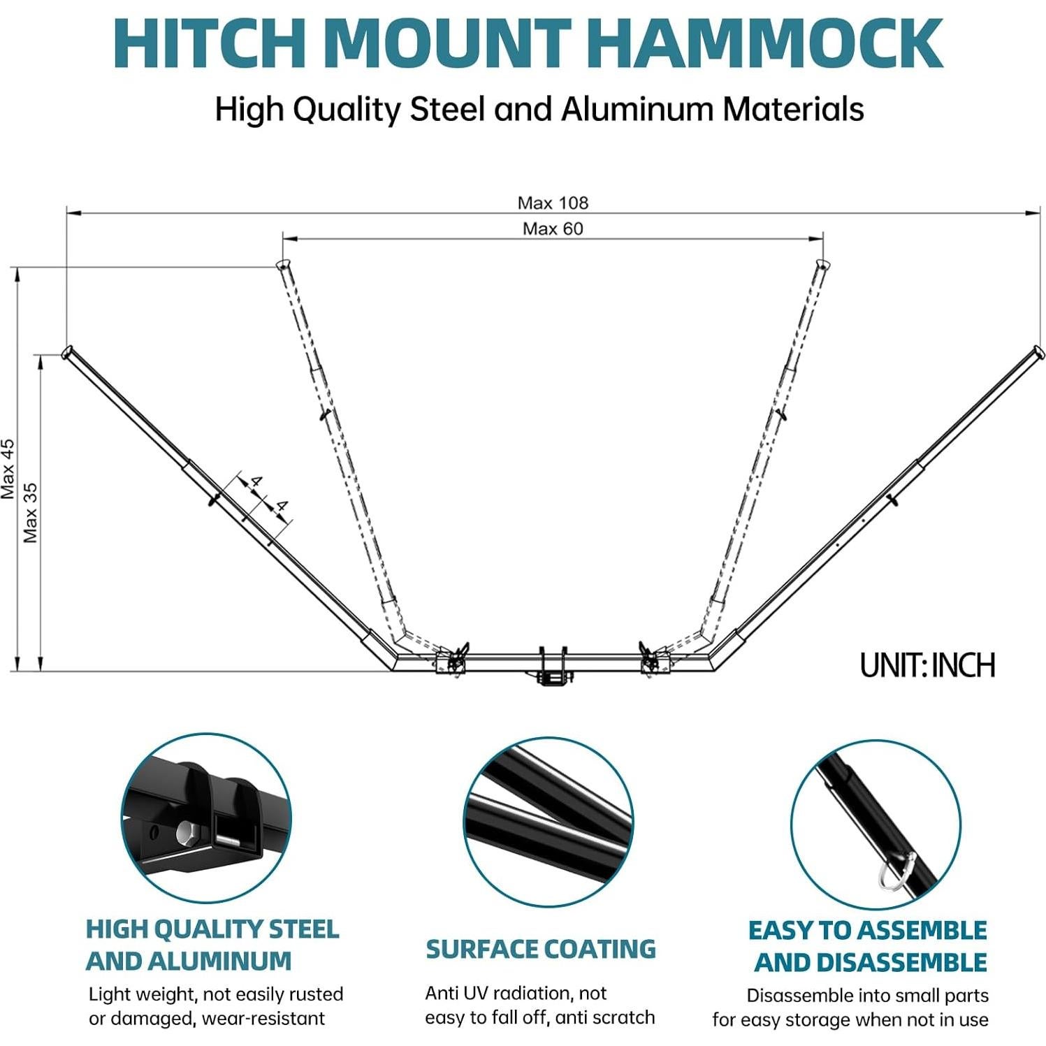 Soporte de Hamaca CROSSHIP MYUSQCR089 con Hamaca y Silla