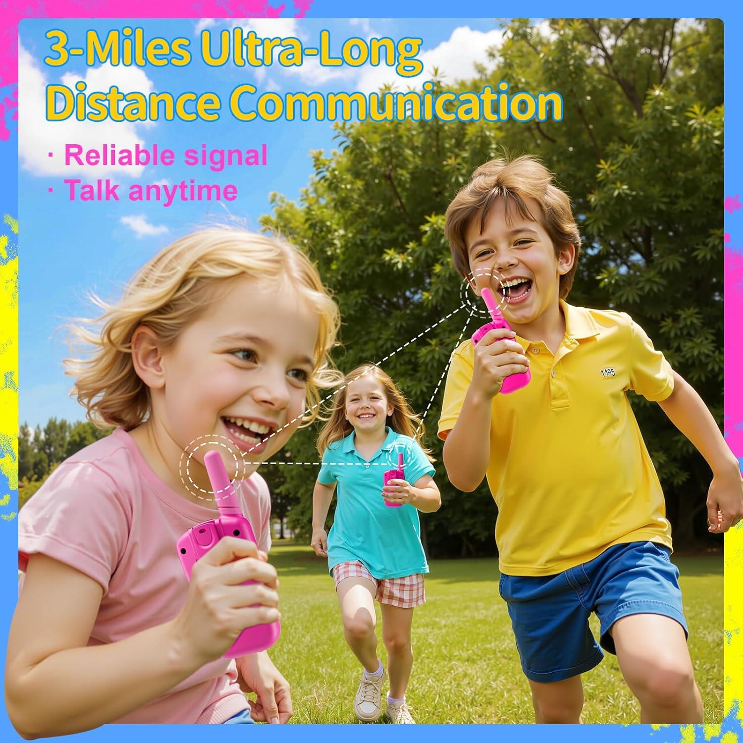 Walkie Talkies para Niños SANJOIN T-388 Set de 2 Rosa