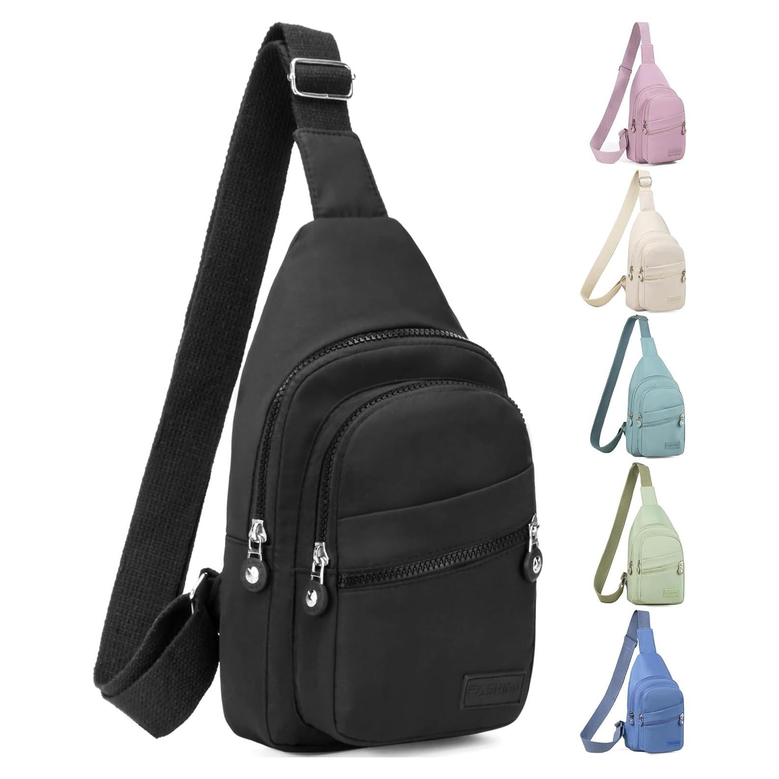 Mochila Sling Bandolera Banelu Negra 28.4x15.5x8.1 cm