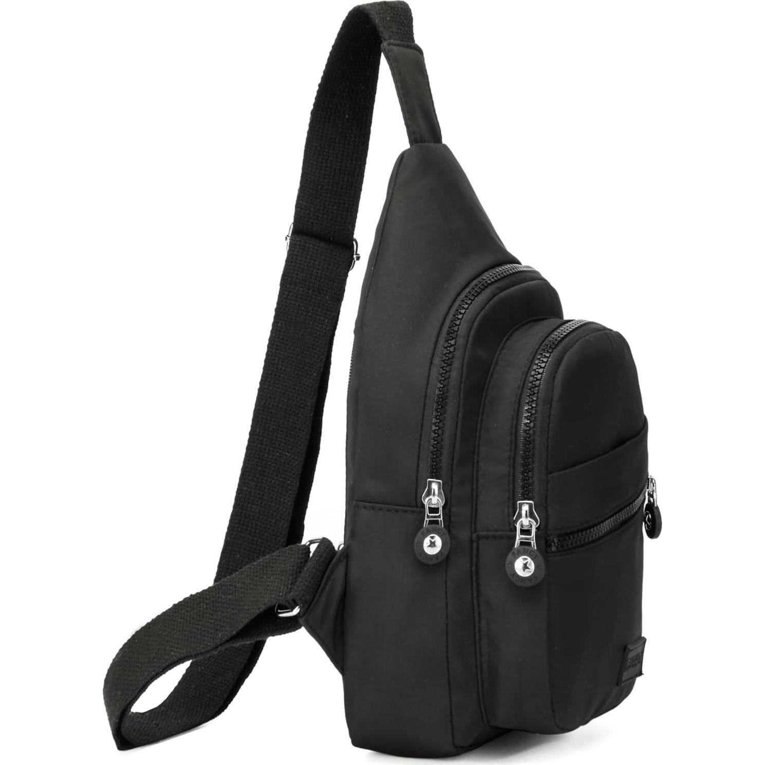 Mochila Sling Bandolera Banelu Negra 28.4x15.5x8.1 cm