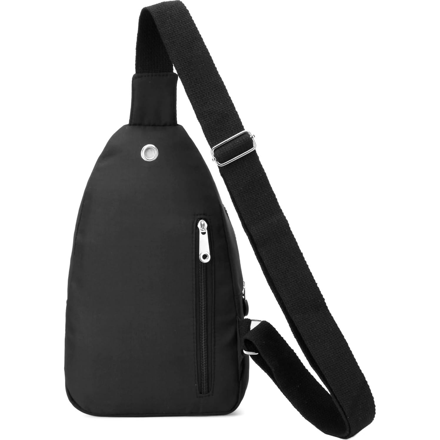 Mochila Sling Bandolera Banelu Negra 28.4x15.5x8.1 cm