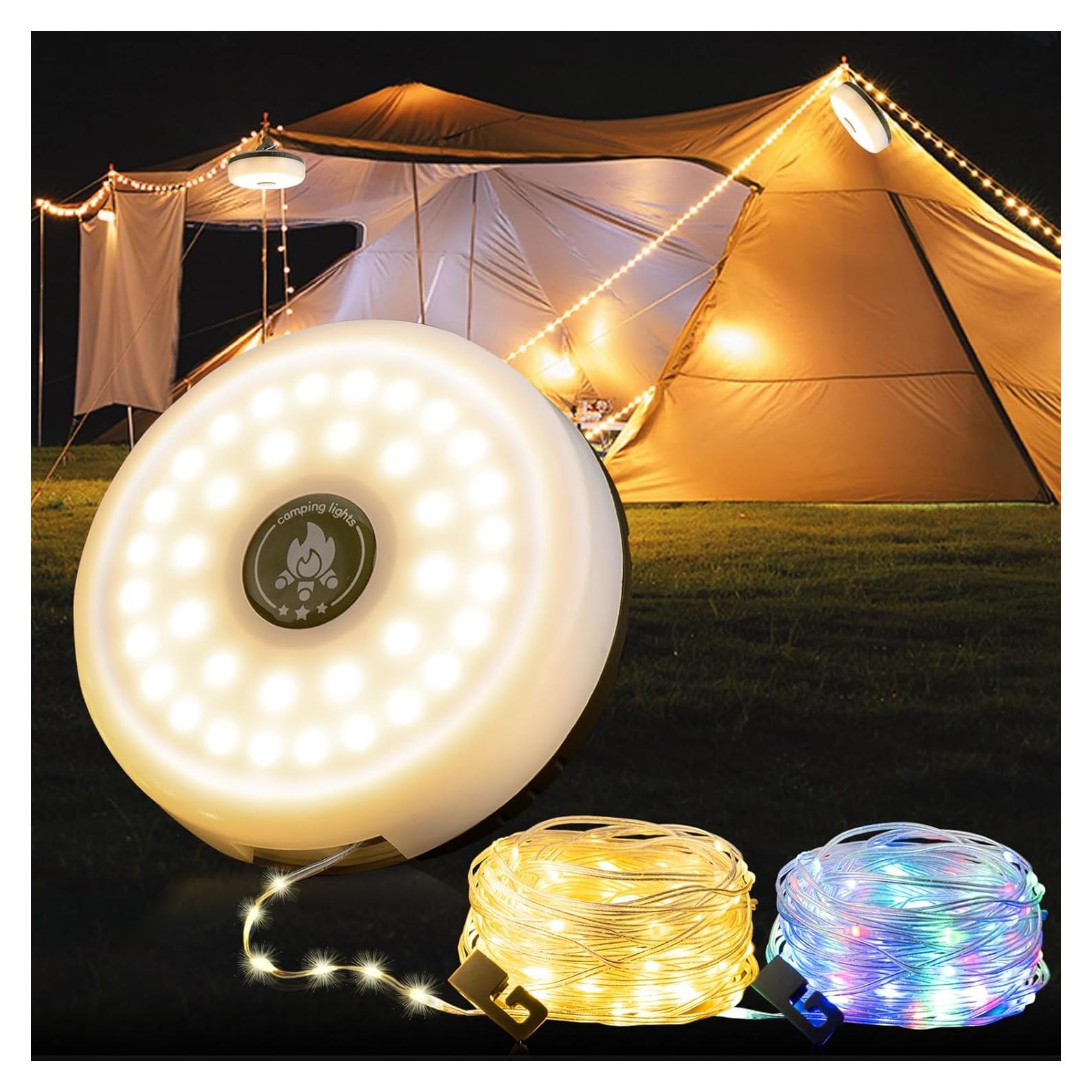 Luces de Cuerda Sutaig 4 en 1 para Camping 10m Impermeables