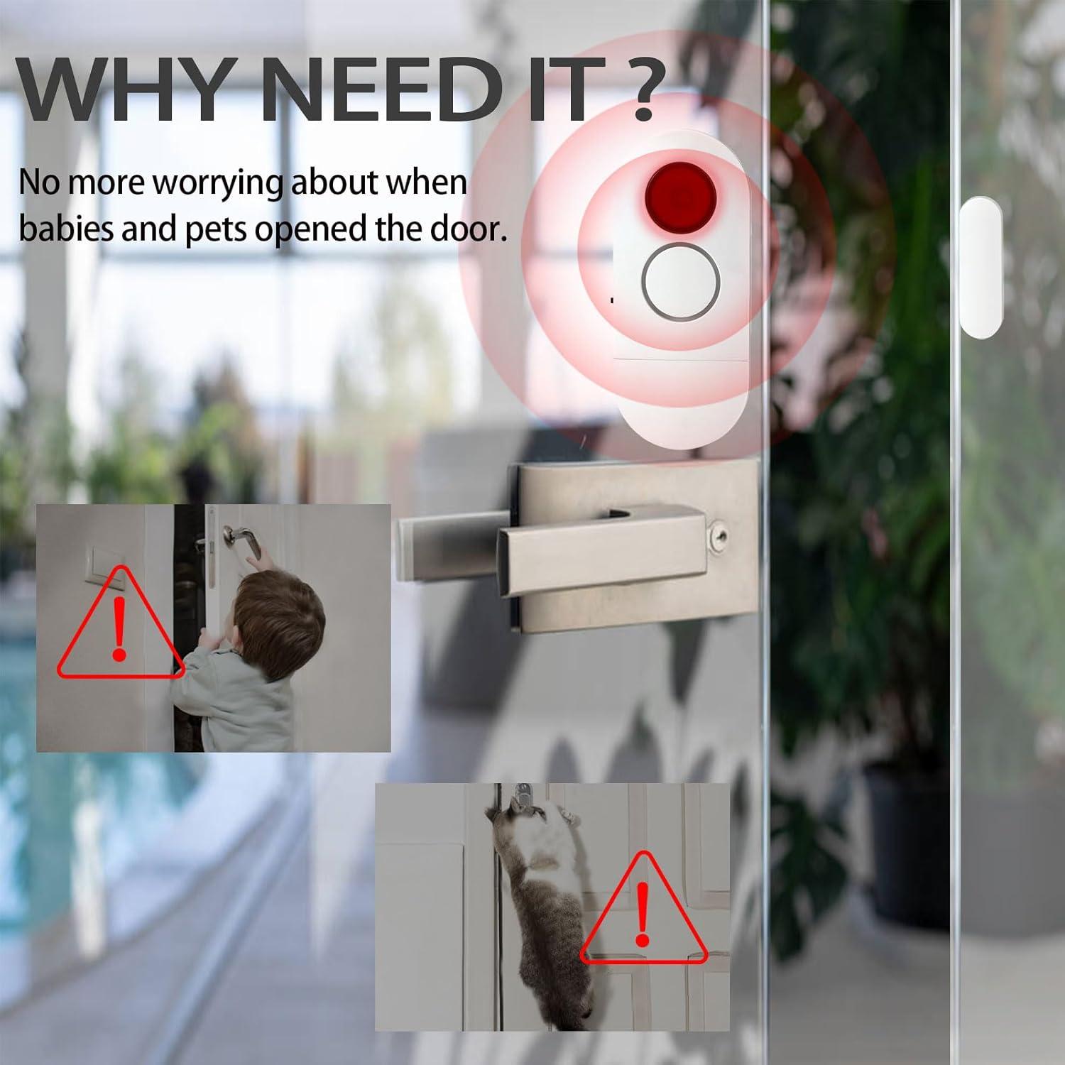 Alarmas de Puerta y Ventana Zabree 120DB - Paquete de 4