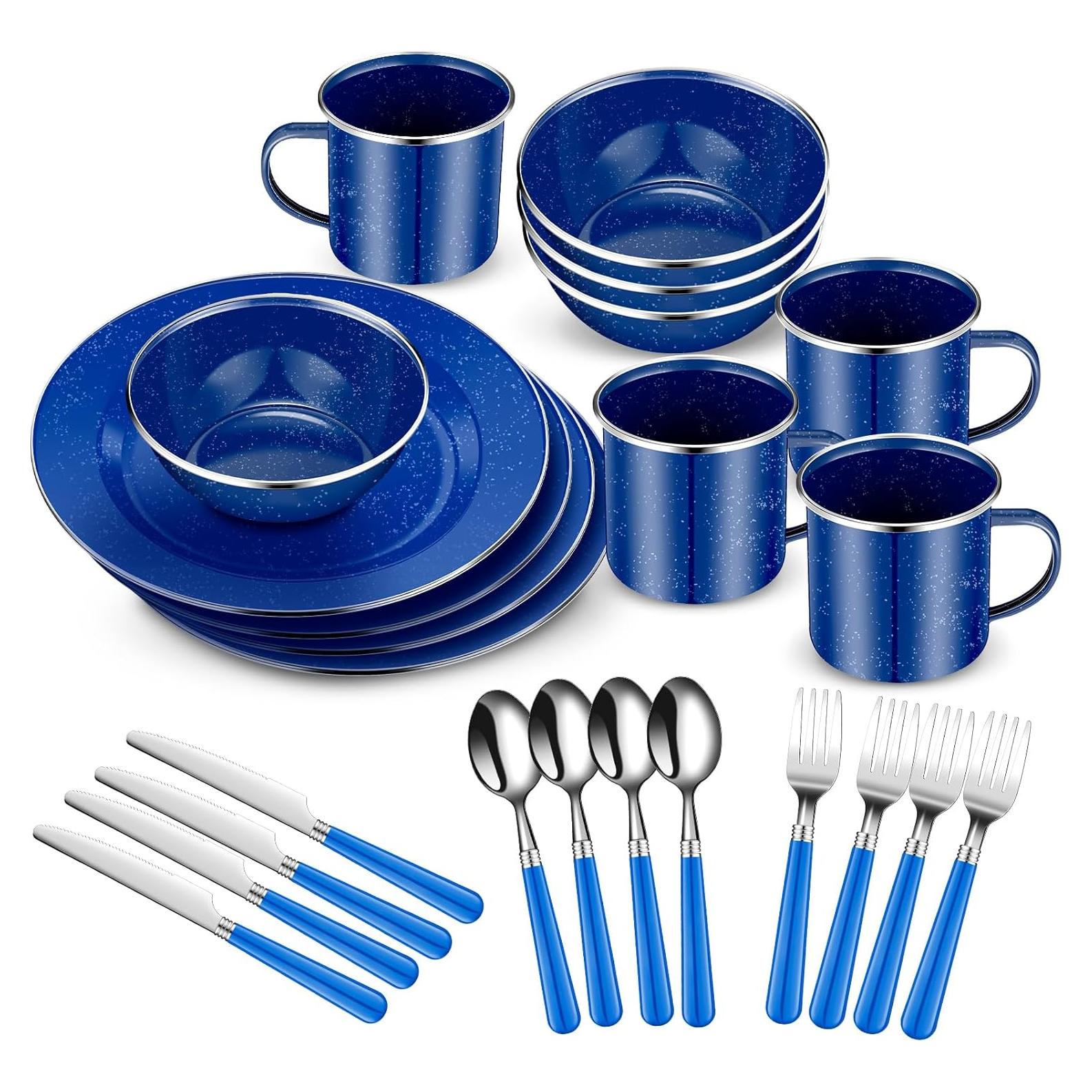 Juego de Utensilios de Camping Nuogo 24 Piezas Azul