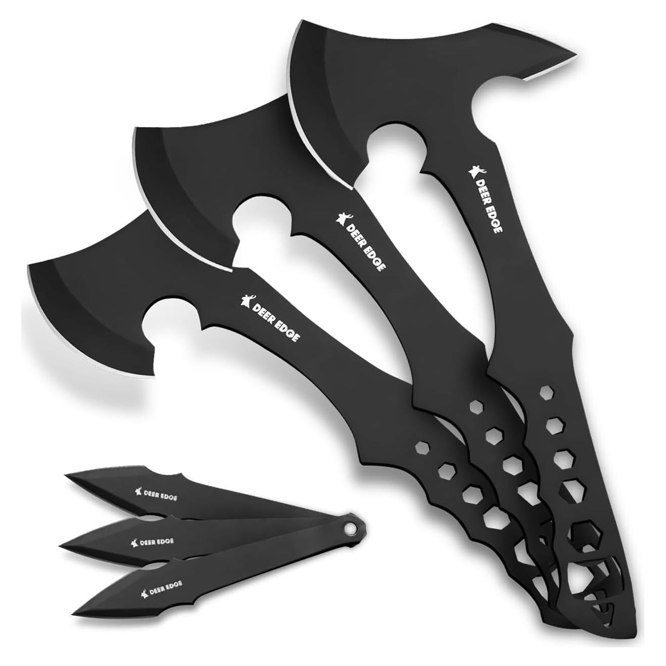 Hacha de Lanzamiento Deer Edge 29.21 cm - Paquete de 6 con Funda