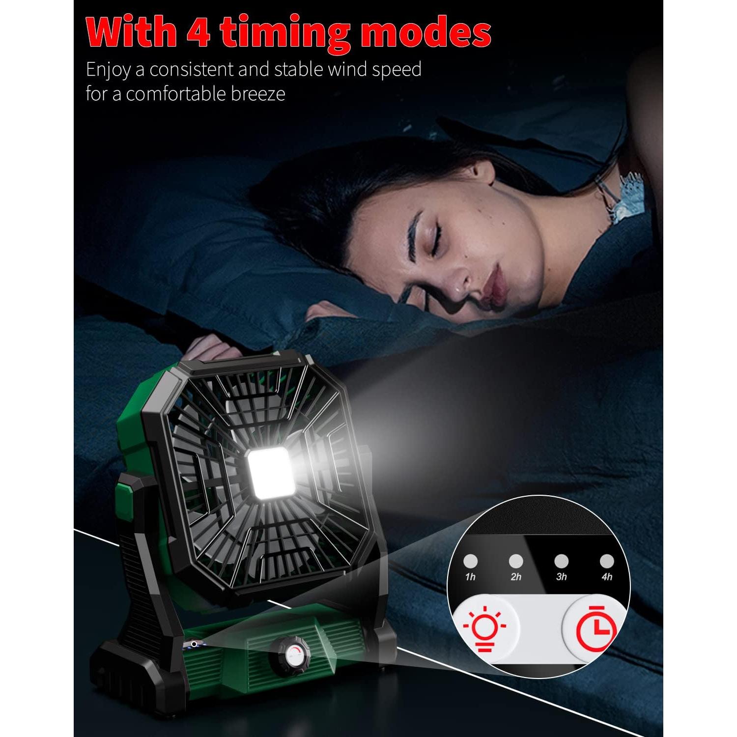 Ventilador Personal GIPAOE OT-F13 Recargable 20000mAh Verde