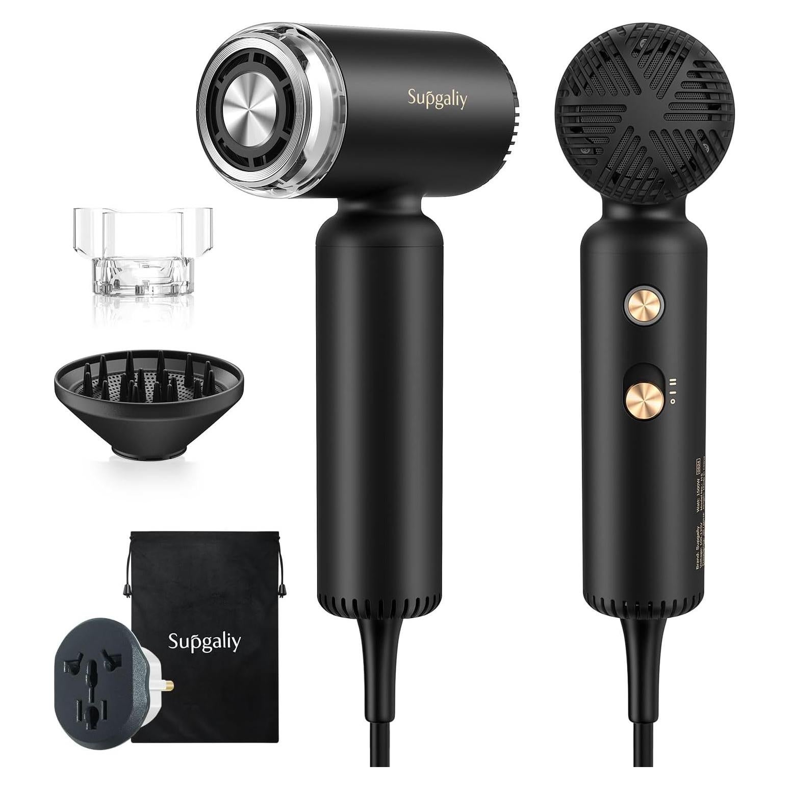 Secador de Pelo Iónico SUPGALIY H5 Doble Voltaje 110-240V