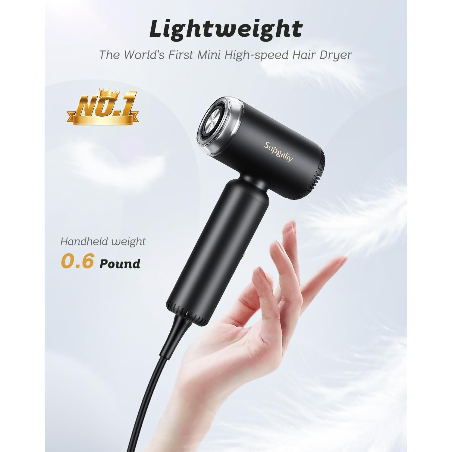 Secador de Pelo Iónico SUPGALIY H5 Doble Voltaje 110-240V