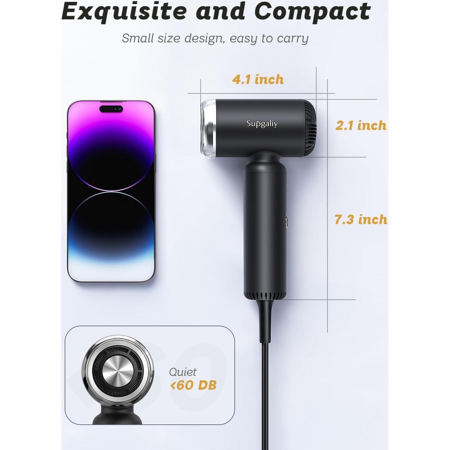 Secador de Pelo Iónico SUPGALIY H5 Doble Voltaje 110-240V