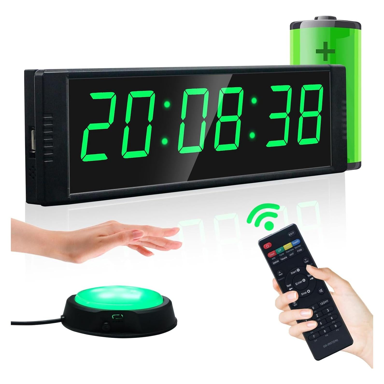 Reloj Digital de Gimnasio YZ con Control Remoto y Temporizador