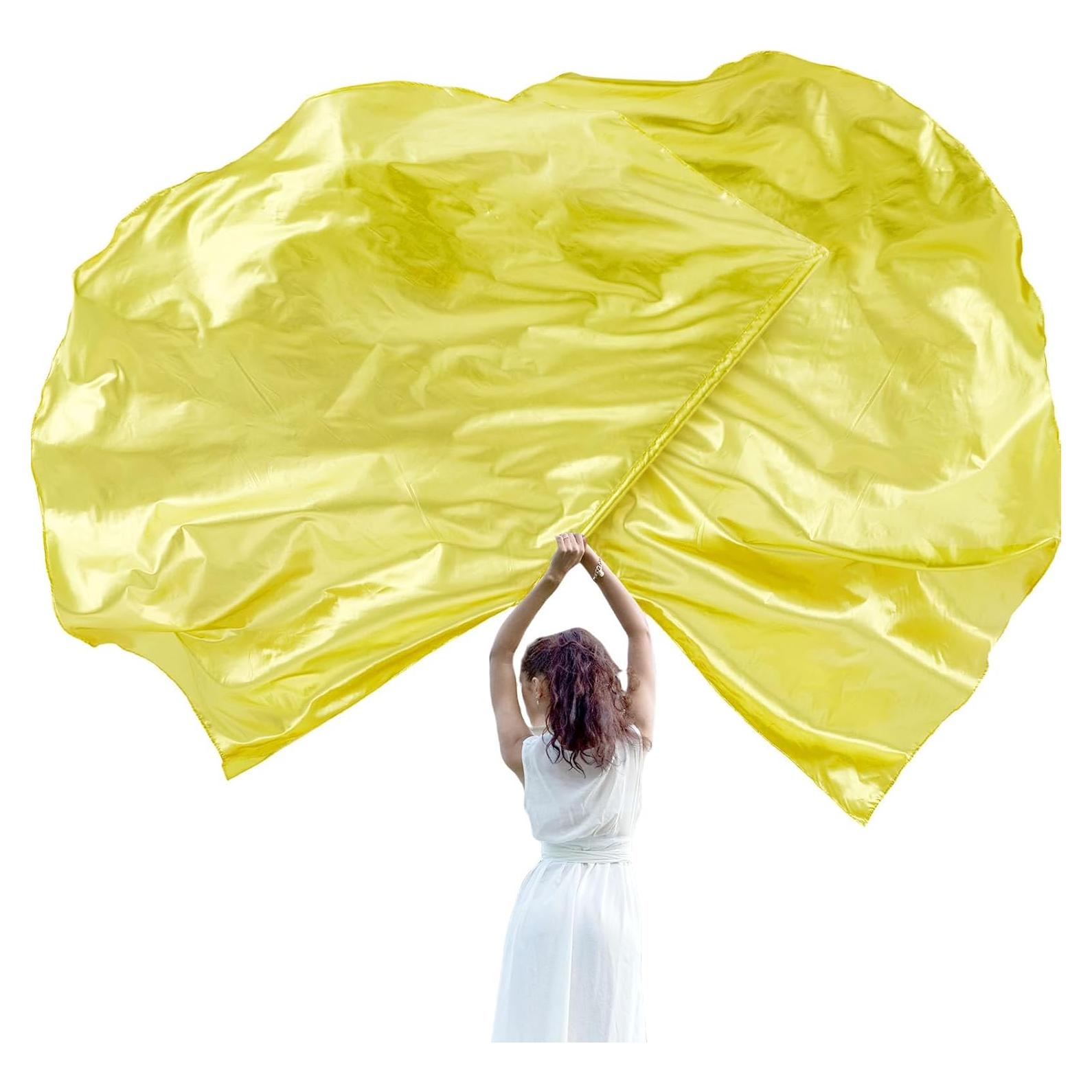 Jetec 2 Banderas de Alabanza para Danza 140 cm con Varilla