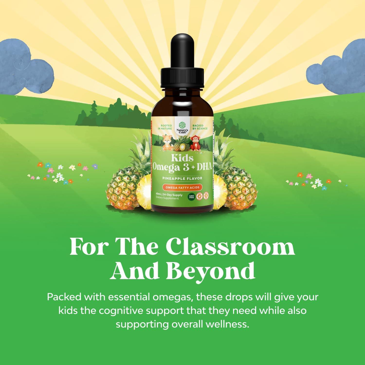 Gotas Omega 3 DHA para Niños Natures Craft 59 mL - Suplemento Líquido