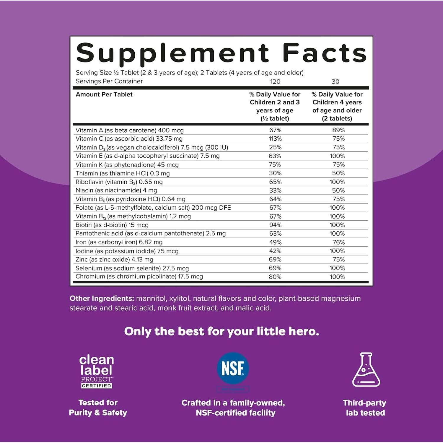 Multivitamina Melty para Niños Renzo Cereza Sin Azúcar 60 Tabletas