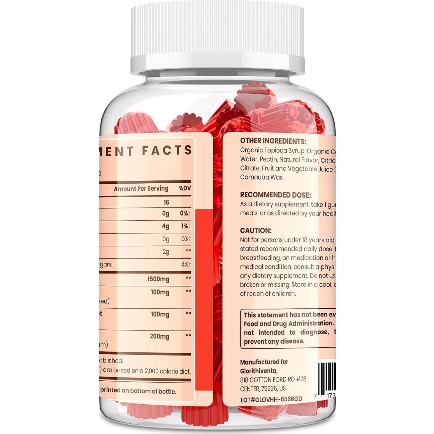 Suplemento de Colesterol Glorithiventa 60 Gominolas Sabor Frutas