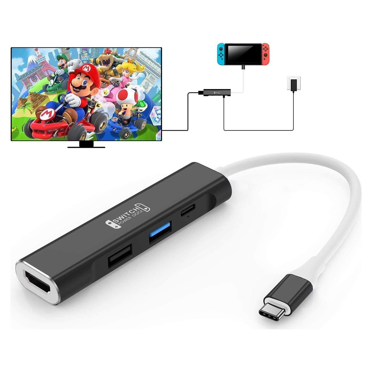 Dock RREAKA para Nintendo Switch OLED 4K USB C 100W