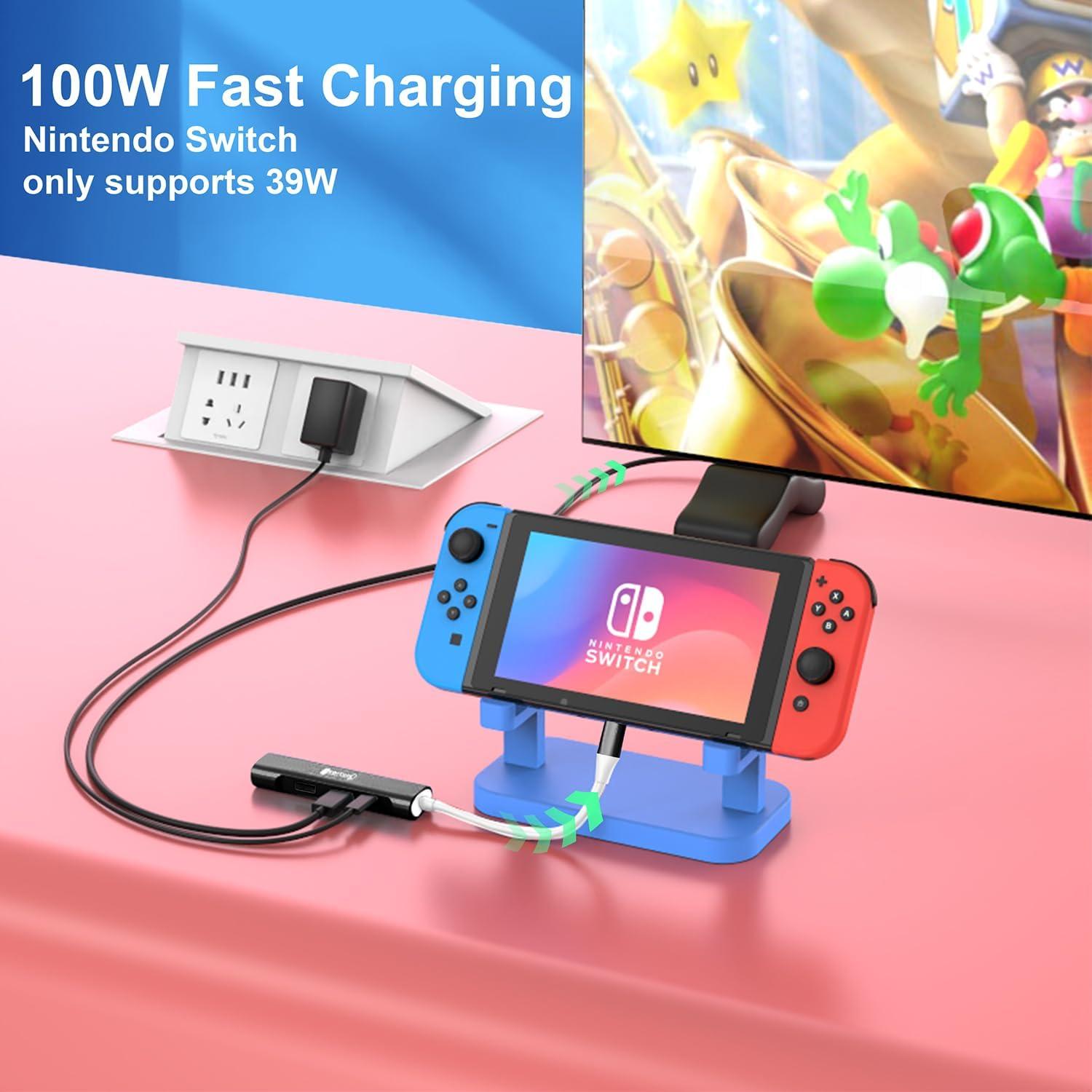 Dock RREAKA para Nintendo Switch OLED 4K USB C 100W