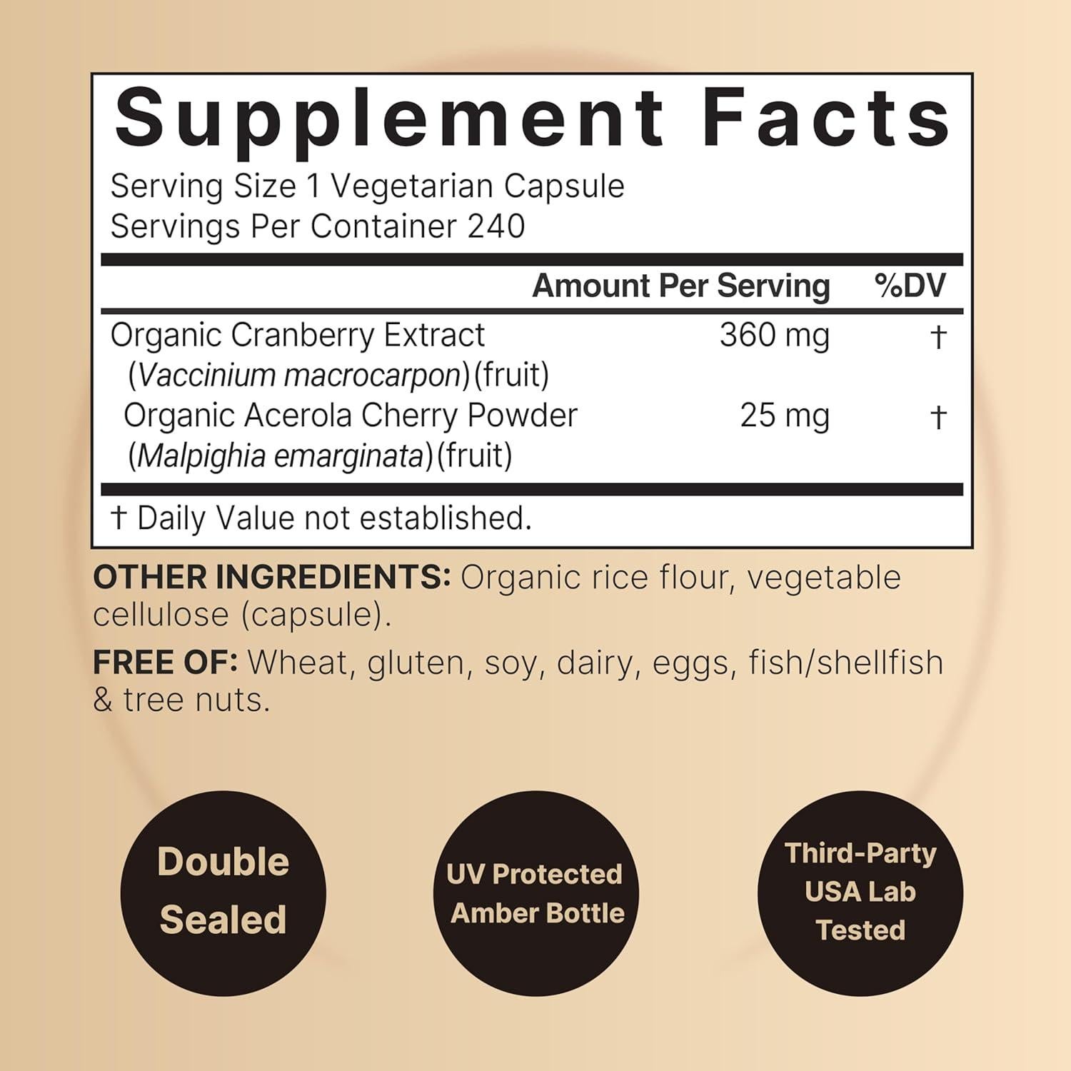 NatureBell Cápsulas de Arándano y Acerola 240 Unidades