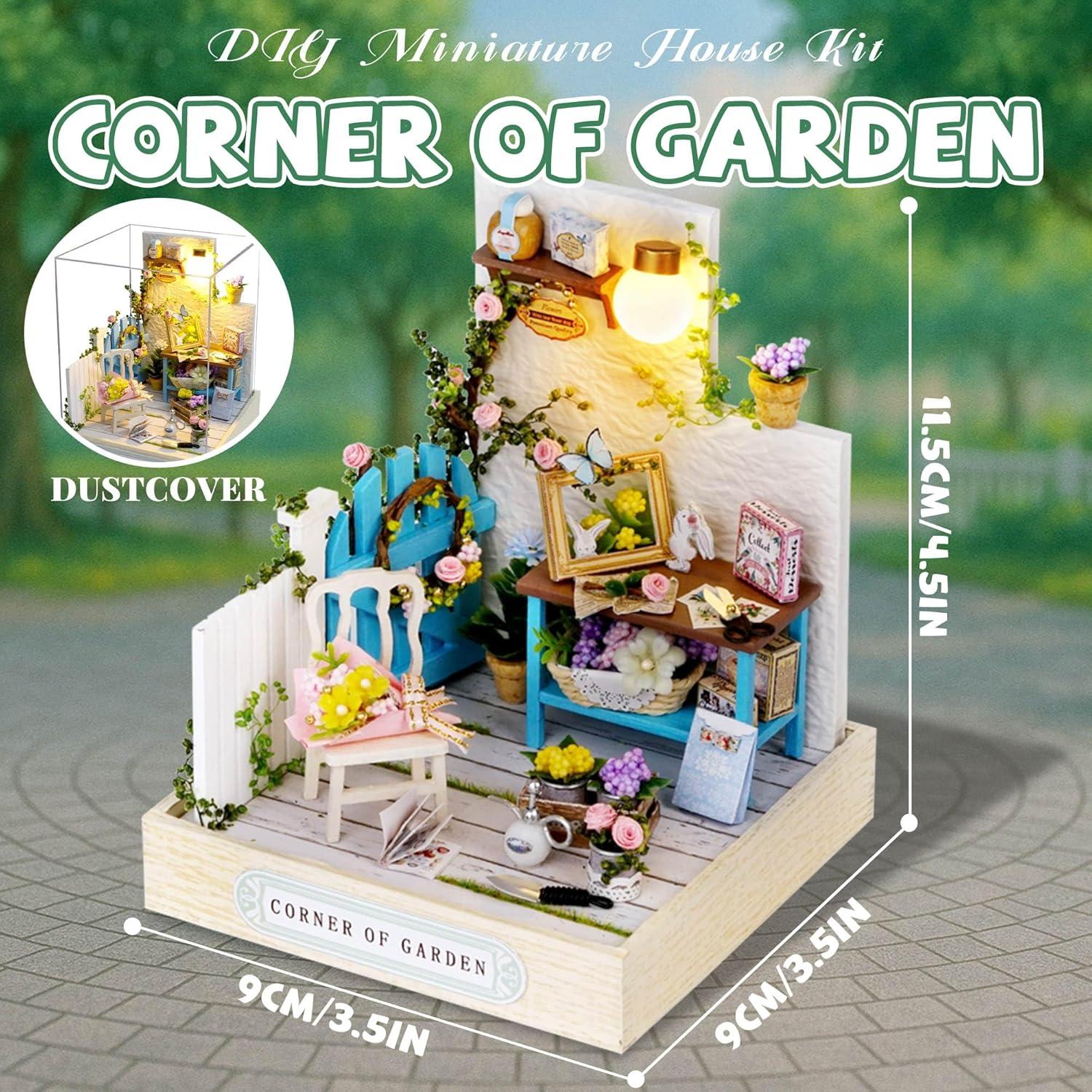 Casa de Muñecas Miniatura Kisoy DIY con Muebles - Jardín