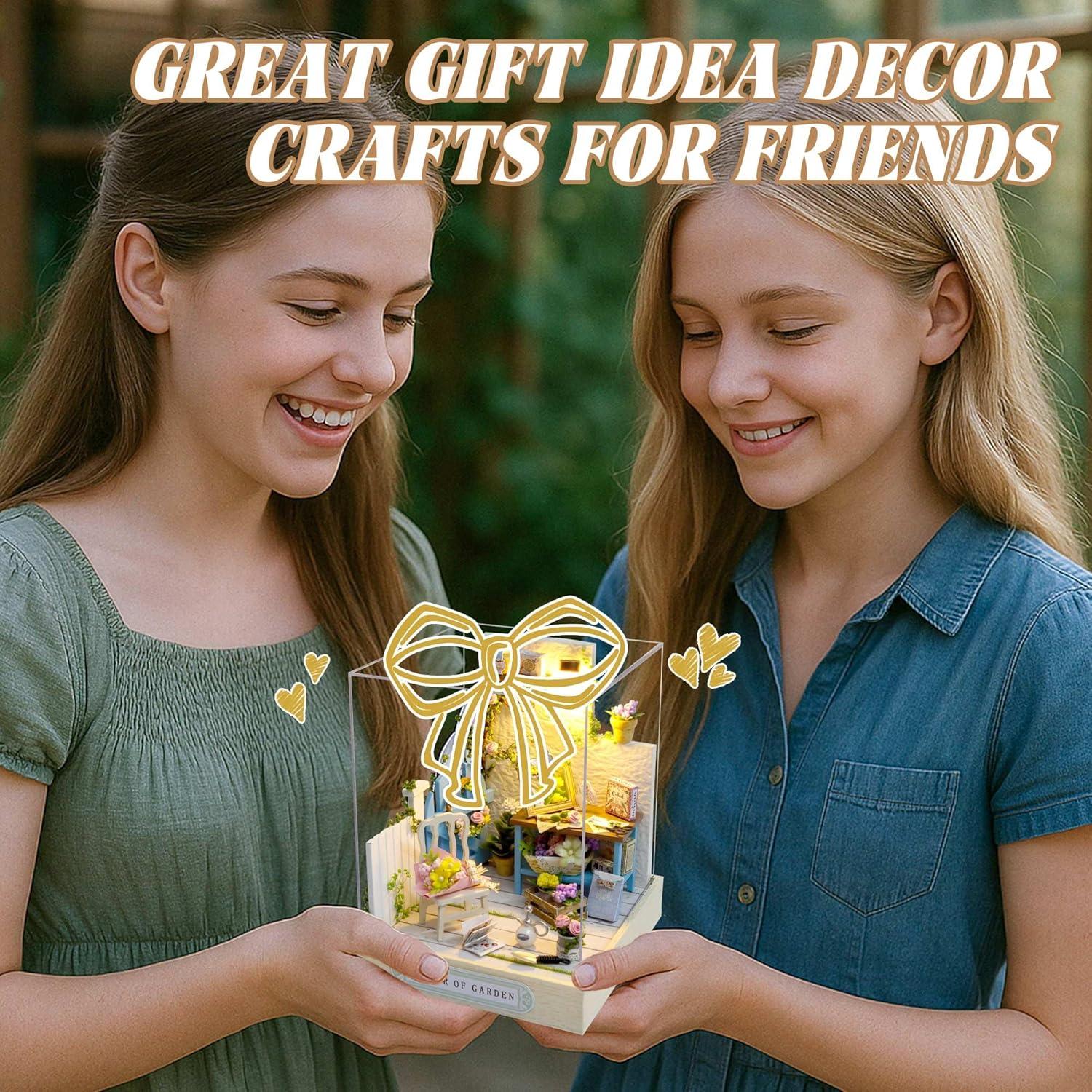 Casa de Muñecas Miniatura Kisoy DIY con Muebles - Jardín