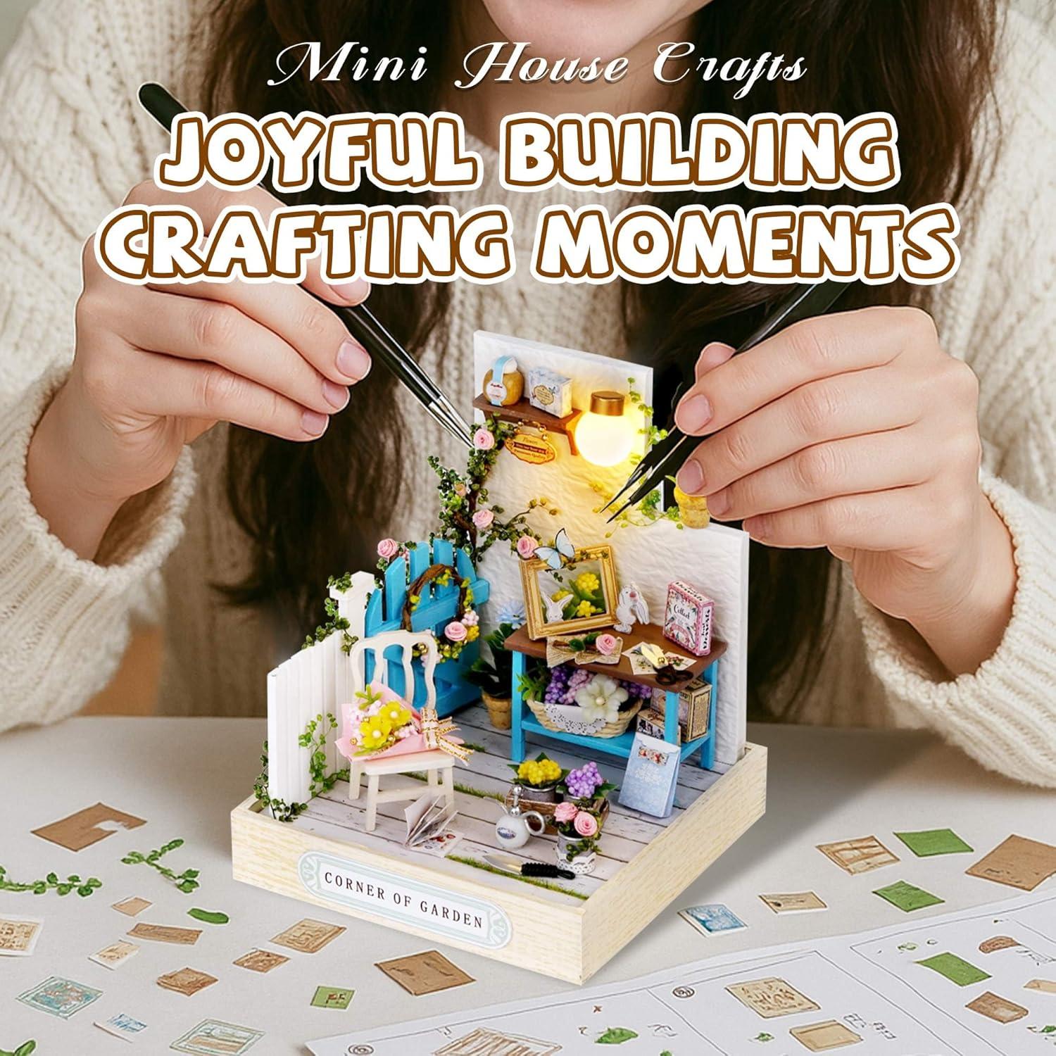 Casa de Muñecas Miniatura Kisoy DIY con Muebles - Jardín