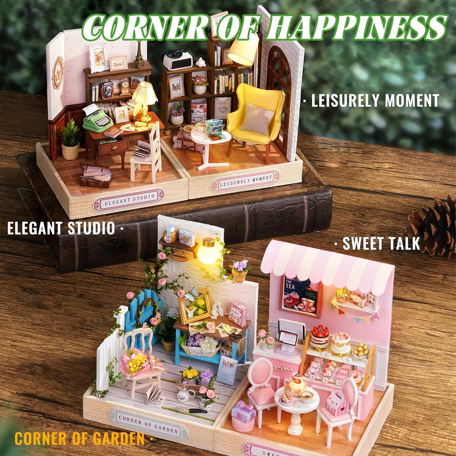 Casa de Muñecas Miniatura Kisoy DIY con Muebles - Jardín