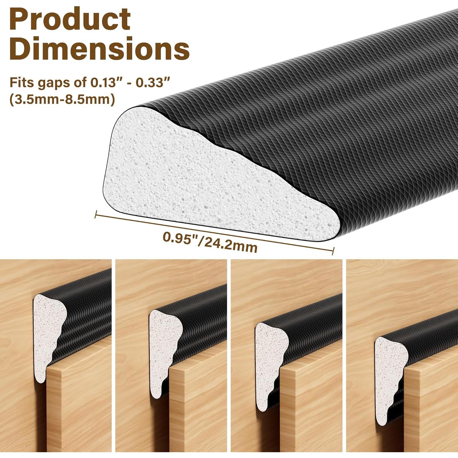 Tira de Sellado para Ventanas GCJUYA 299.72 cm Negro Aislante