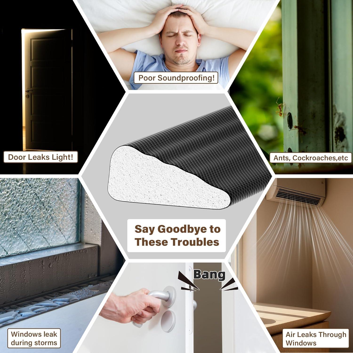 Tira de Sellado para Ventanas GCJUYA 299.72 cm Negro Aislante