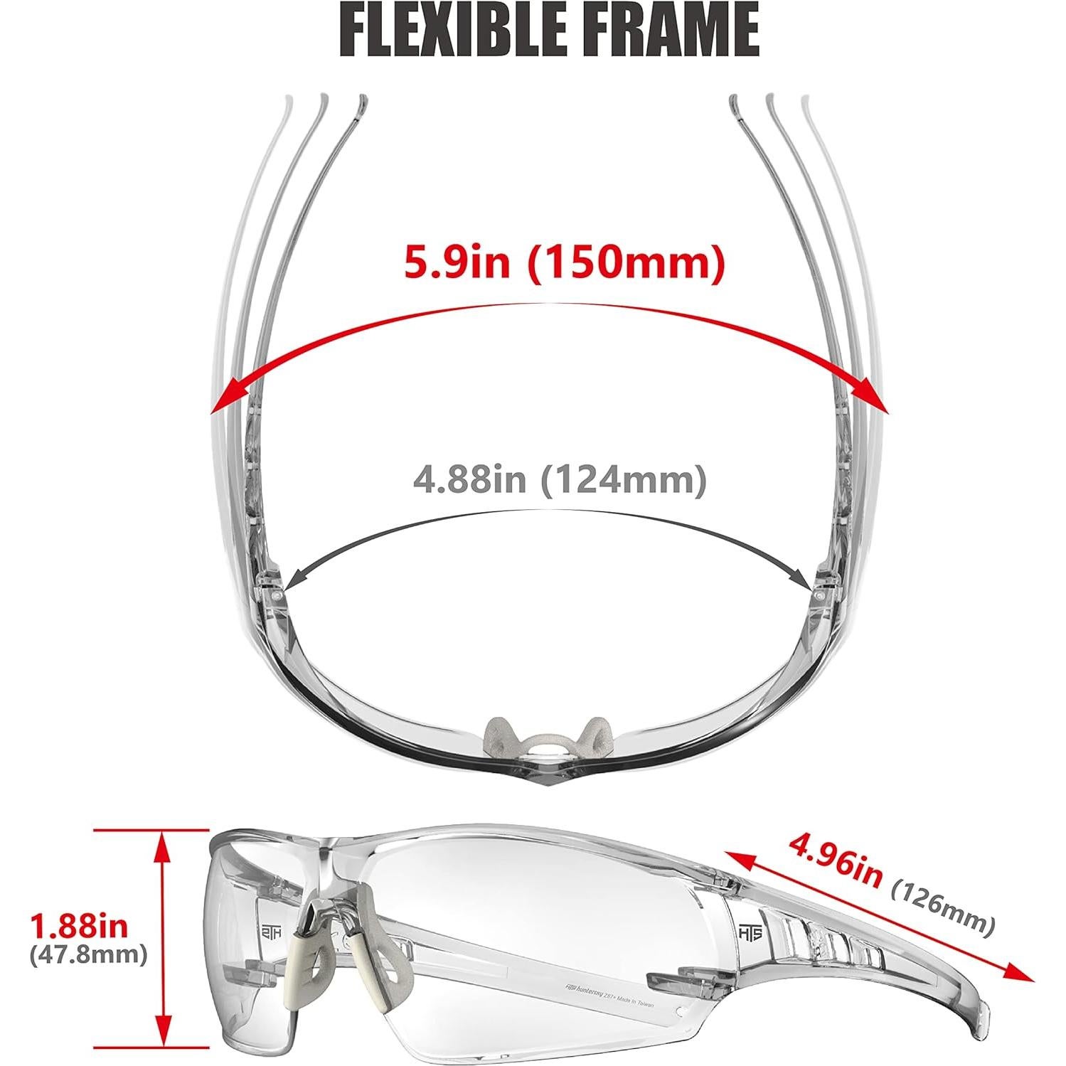 Gafas de Seguridad HunterSky HTS Transparentes Anti-vaho