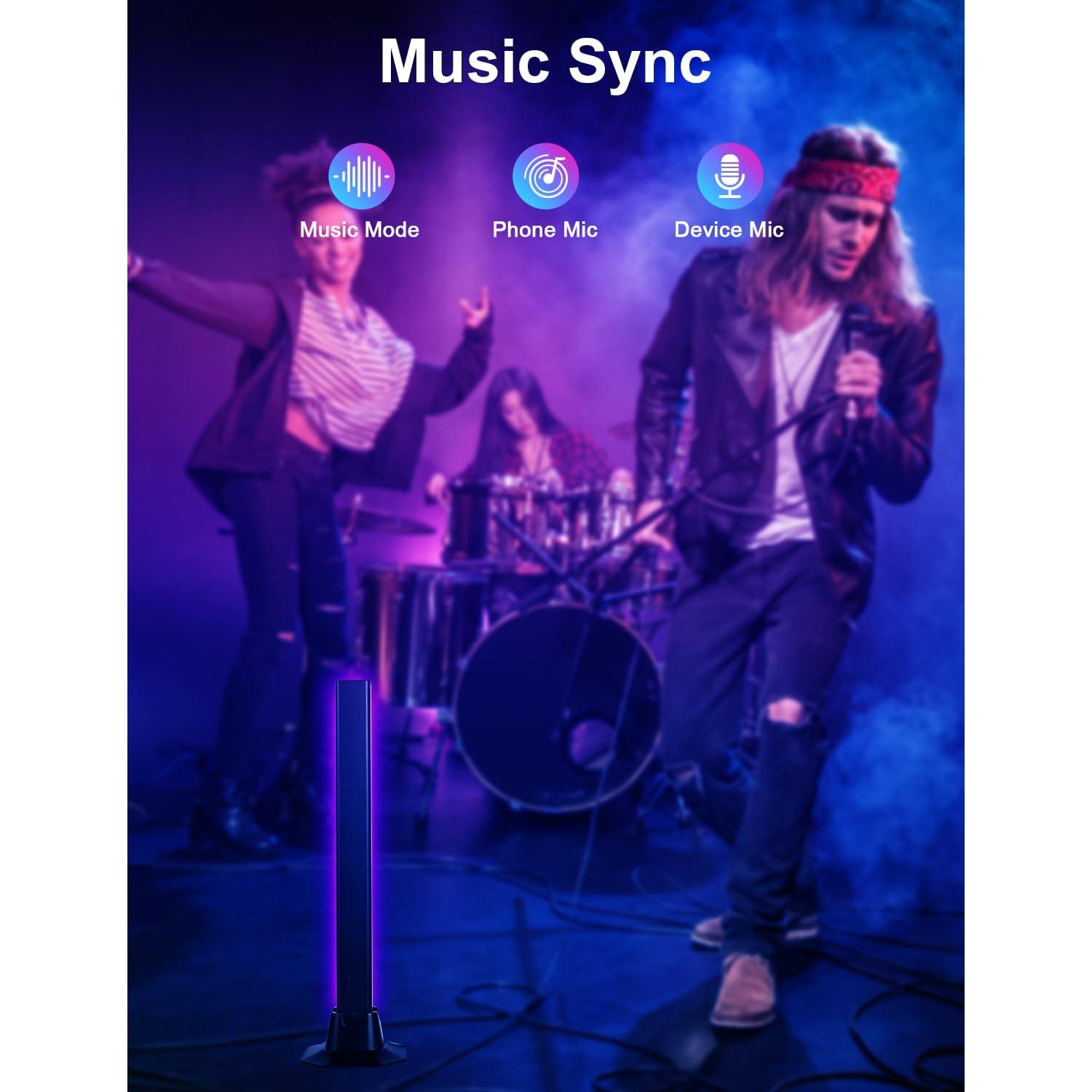 Barra de Luz LED RGB Eastfine DX21005-01, 2 Pares, USB