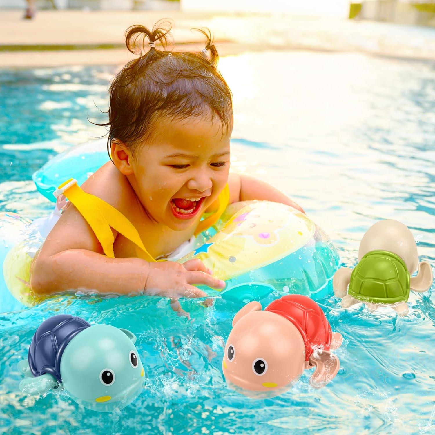 Juguetes de Baño Tohibee Tortuga Nadadora 3 Piezas