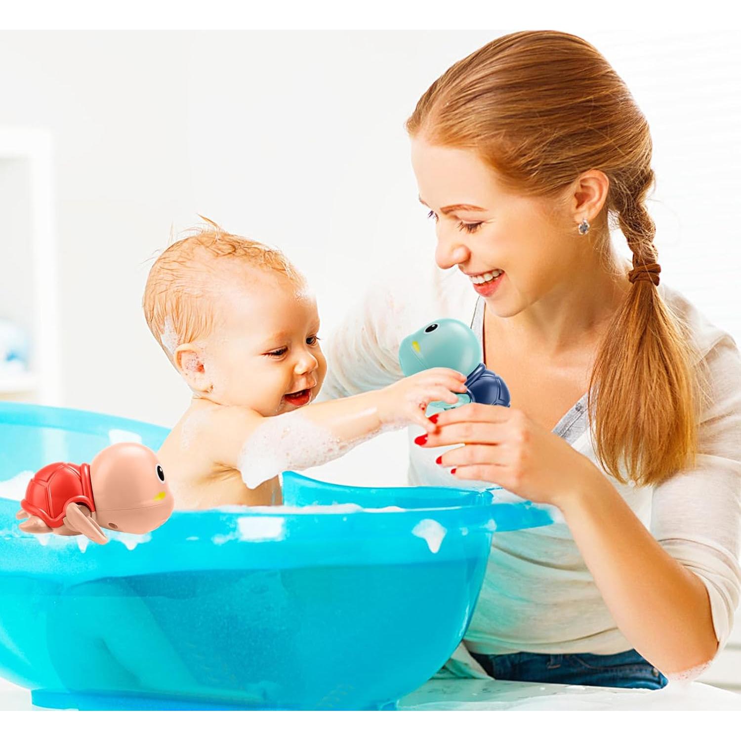 Juguetes de Baño Tohibee Tortuga Nadadora 3 Piezas