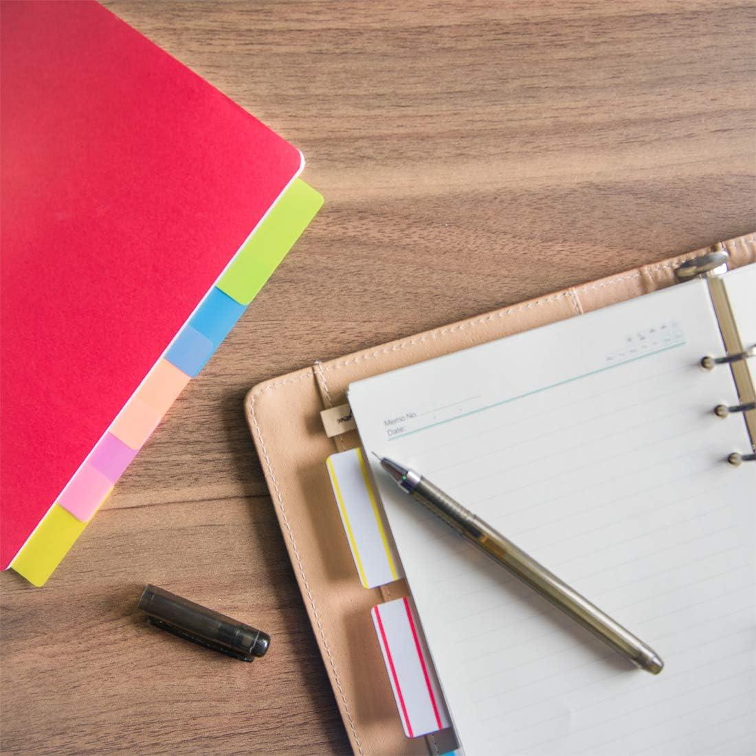 Pestañas Adhesivas KICNIC 240 Piezas 5.08 cm Colores Neón