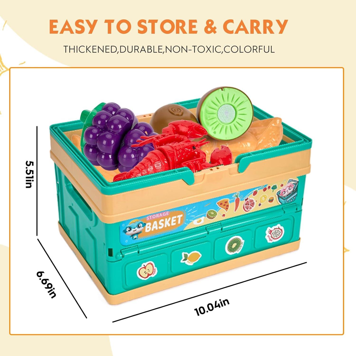 Juego de Cocina 80 Piezas Funpynani - Utensilios y Comida Azul