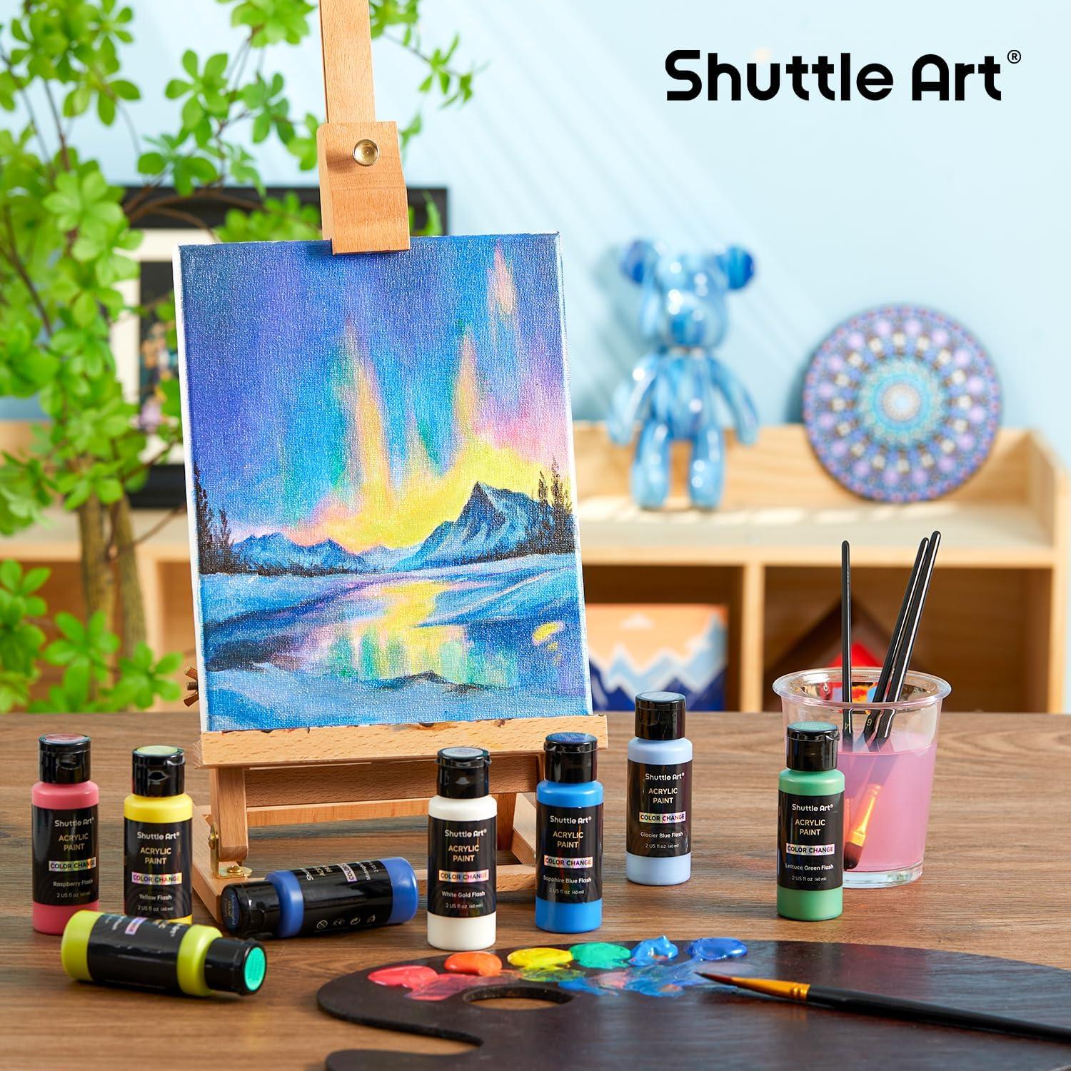 Juego de Pintura Acrílica Camaleónica Shuttle Art 16 Colores 60ml