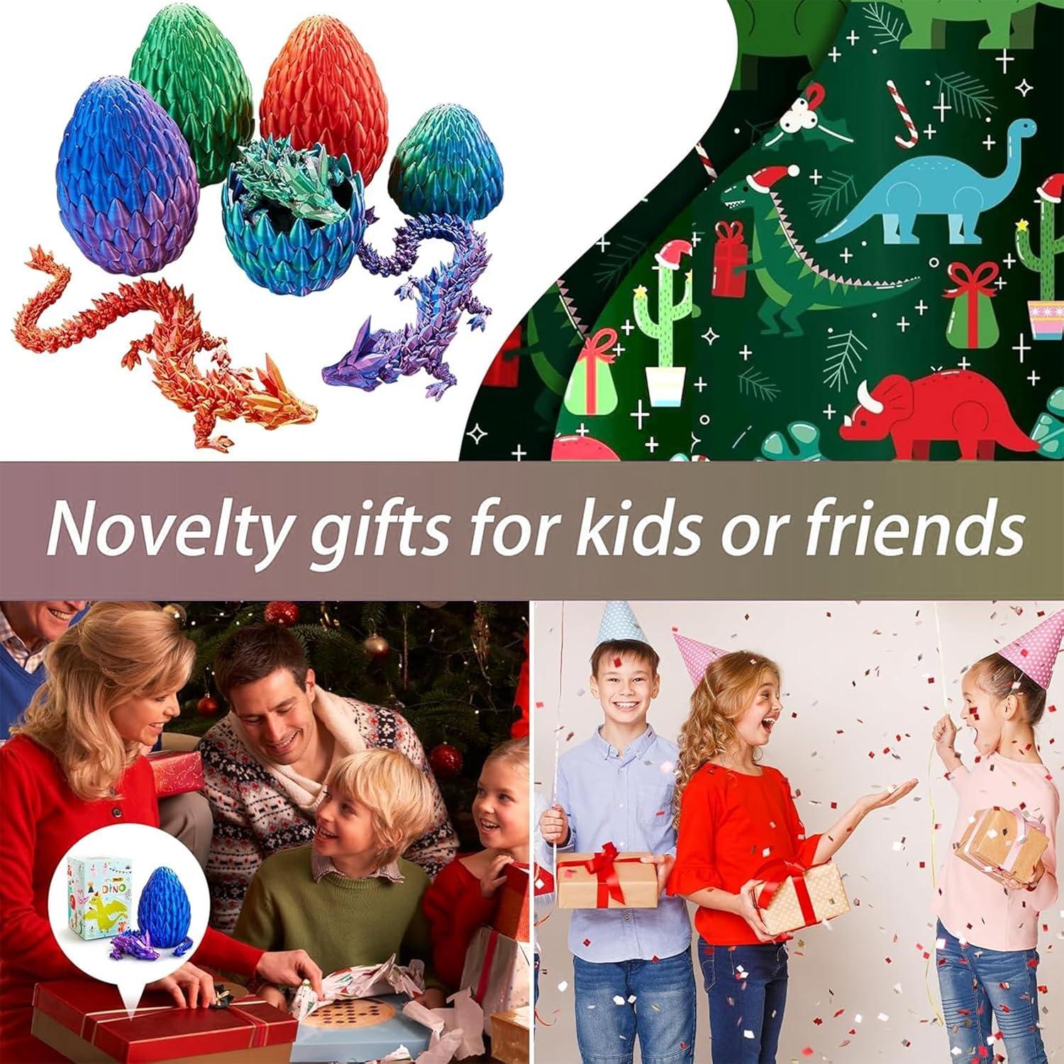 Huevo de Dragón Impreso en 3D OasisLuxe 38 cm Articulado