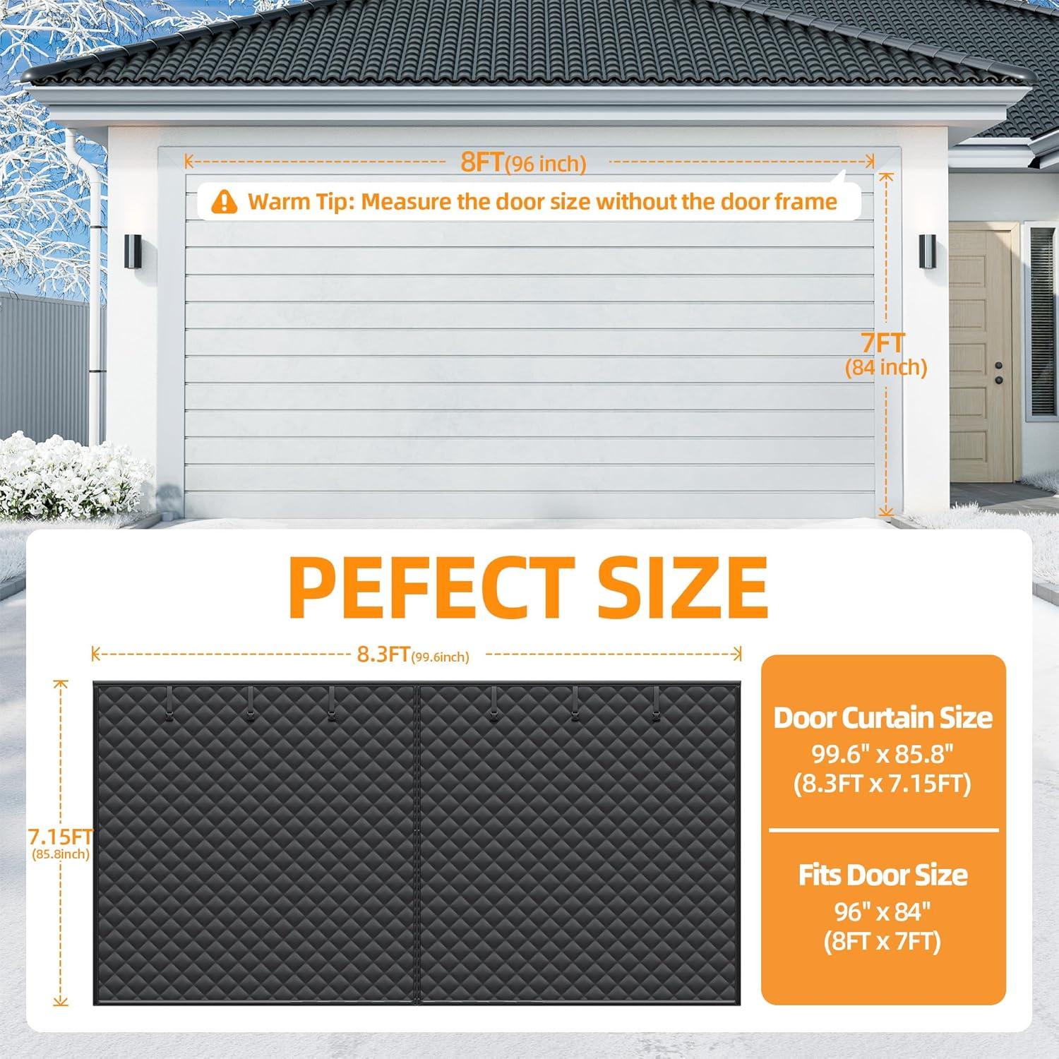 Cortina Térmica Aislante Magnética Esteh para Puerta de Garaje 2.44x2.13m