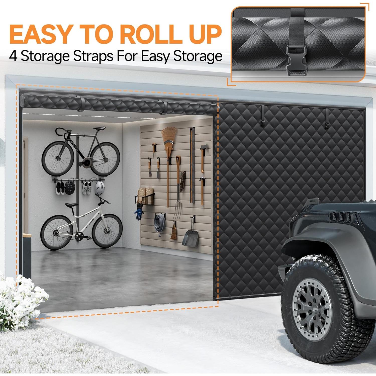 Cortina Térmica Aislante Magnética Esteh para Puerta de Garaje 2.44x2.13m