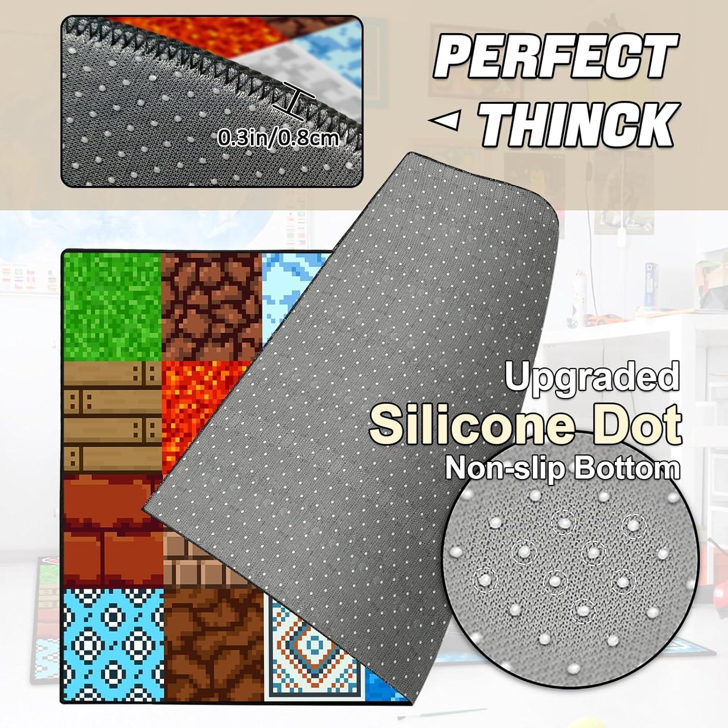 Alfombra de Juego Antideslizante Choosmile 1.02x1.52m Píxeles