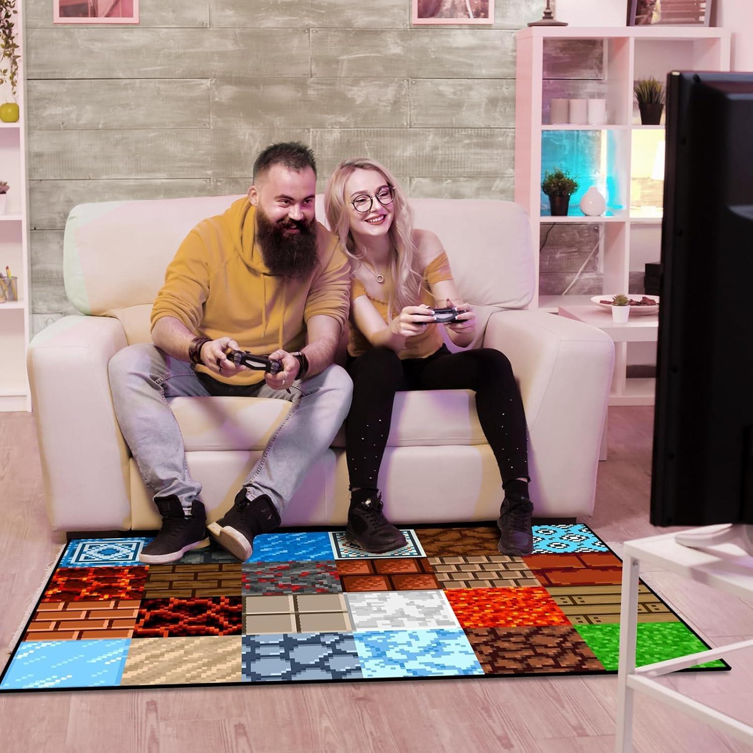 Alfombra de Juego Antideslizante Choosmile 1.02x1.52m Píxeles